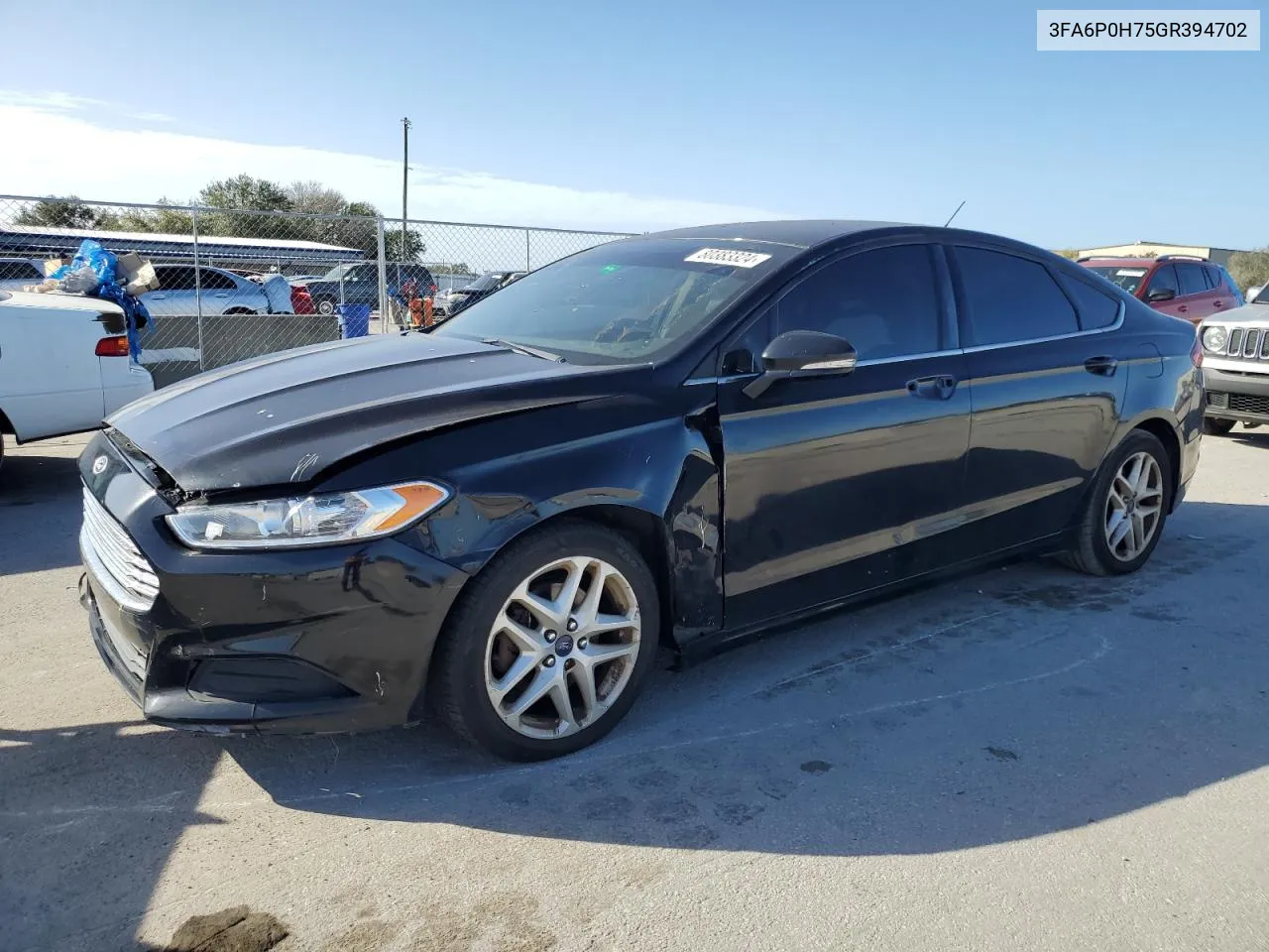 2016 Ford Fusion Se VIN: 3FA6P0H75GR394702 Lot: 80383324