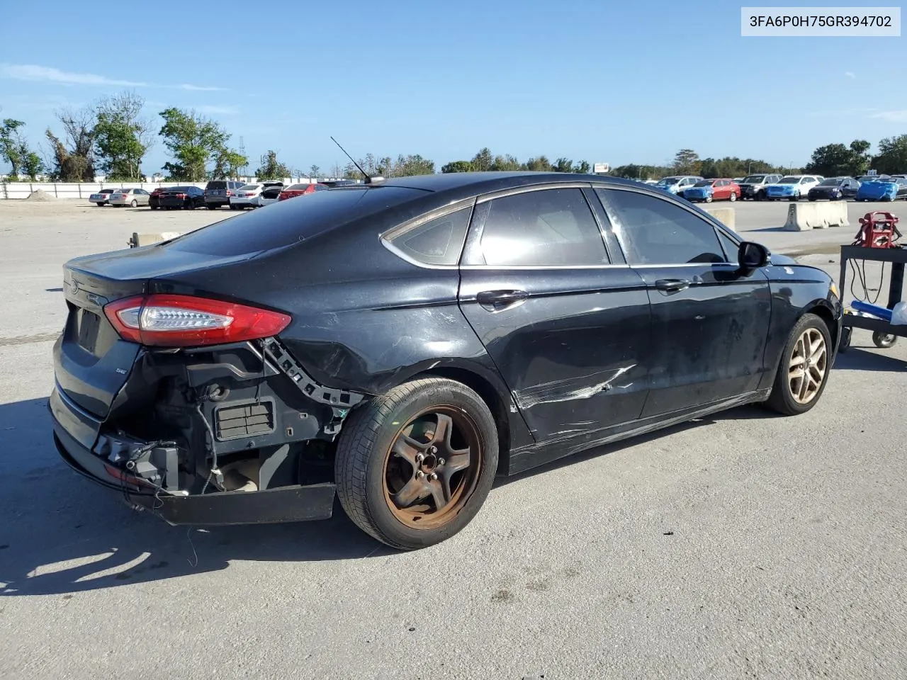 2016 Ford Fusion Se VIN: 3FA6P0H75GR394702 Lot: 80383324