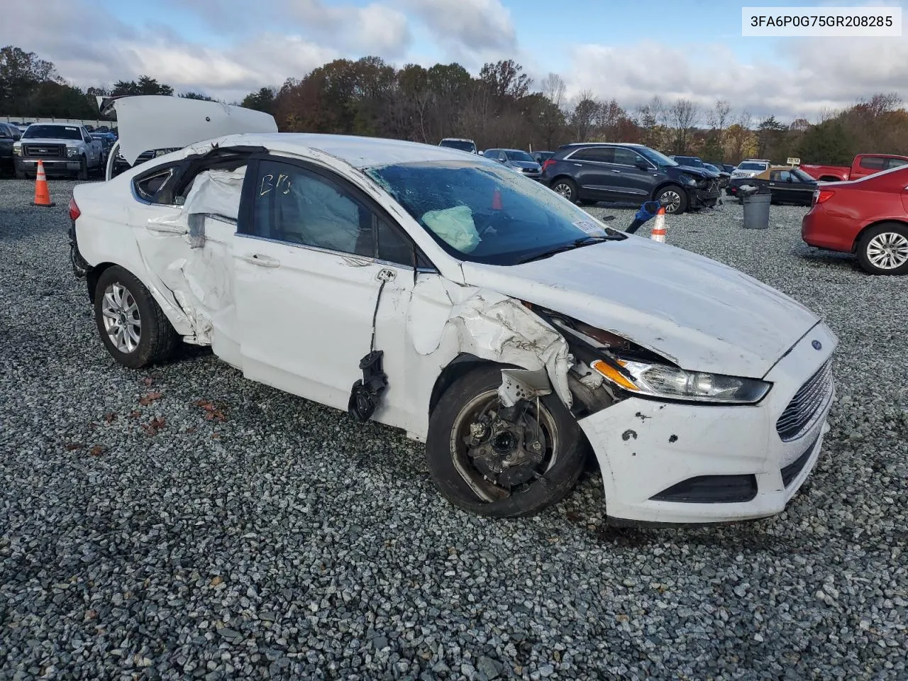 2016 Ford Fusion S VIN: 3FA6P0G75GR208285 Lot: 80757494