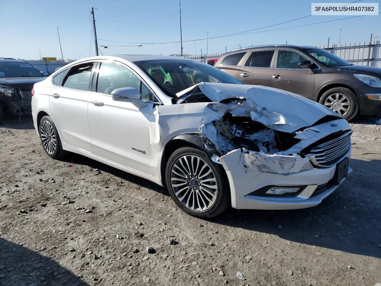 2017 Ford Fusion Se Hybrid VIN: 3FA6P0LU5HR407382 Lot: 45960974