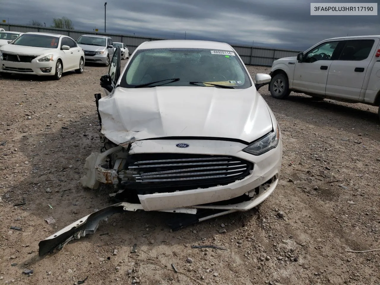 2017 Ford Fusion Se Hybrid VIN: 3FA6P0LU3HR117190 Lot: 48920114