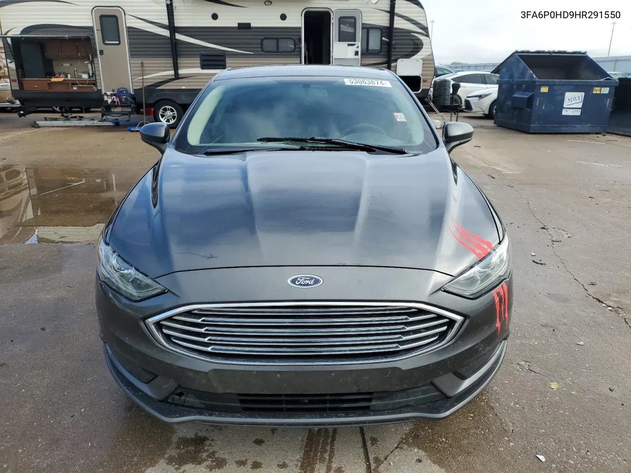 2017 Ford Fusion Se VIN: 3FA6P0HD9HR291550 Lot: 53063874