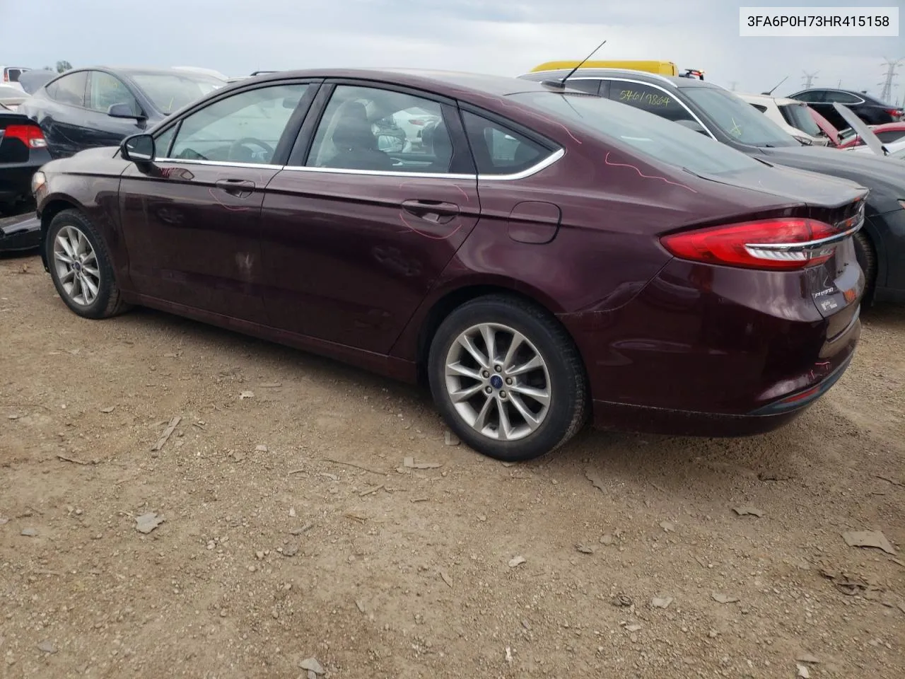 2017 Ford Fusion Se VIN: 3FA6P0H73HR415158 Lot: 53400744