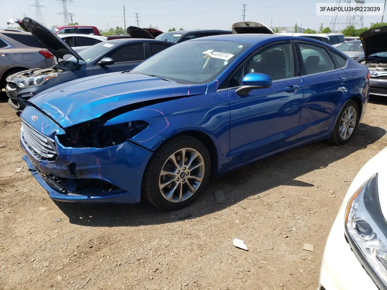 2017 Ford Fusion Se Hybrid VIN: 3FA6P0LU3HR223039 Lot: 54468874