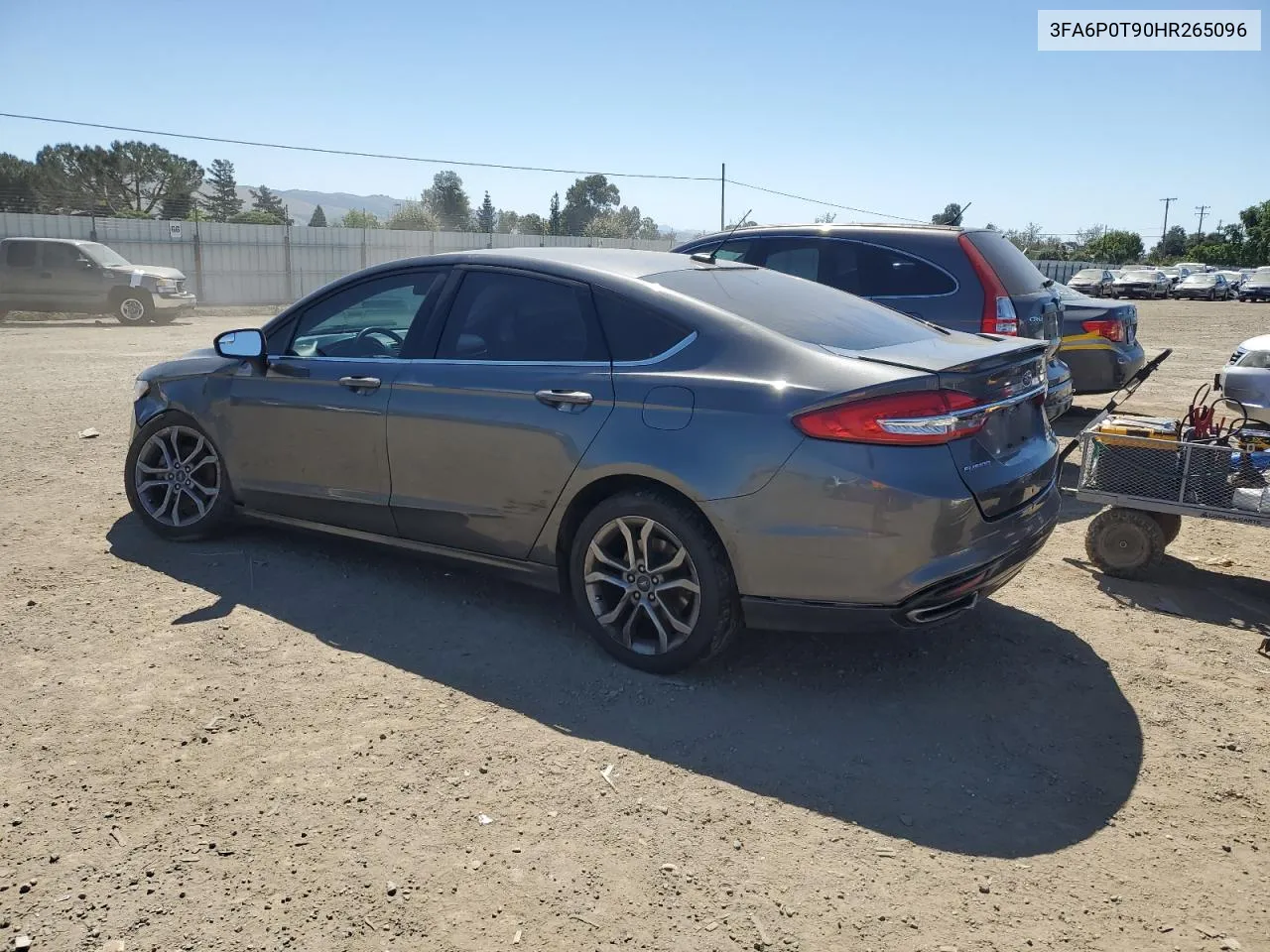 2017 Ford Fusion Se VIN: 3FA6P0T90HR265096 Lot: 54641194