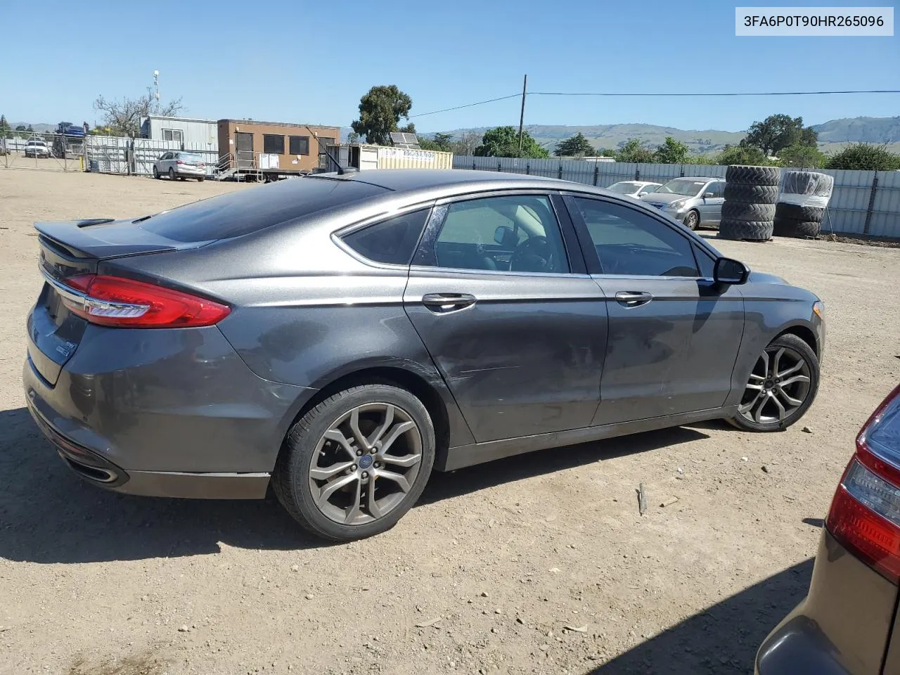 2017 Ford Fusion Se VIN: 3FA6P0T90HR265096 Lot: 54641194