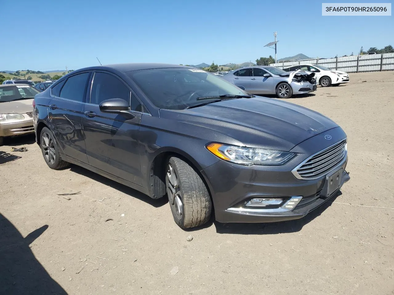 2017 Ford Fusion Se VIN: 3FA6P0T90HR265096 Lot: 54641194