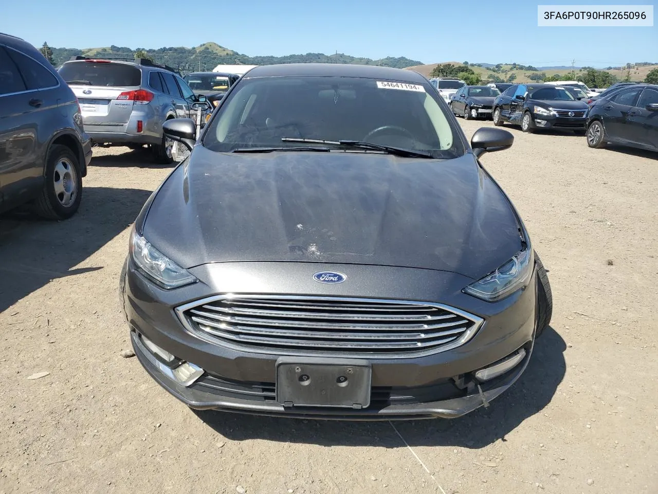 2017 Ford Fusion Se VIN: 3FA6P0T90HR265096 Lot: 54641194