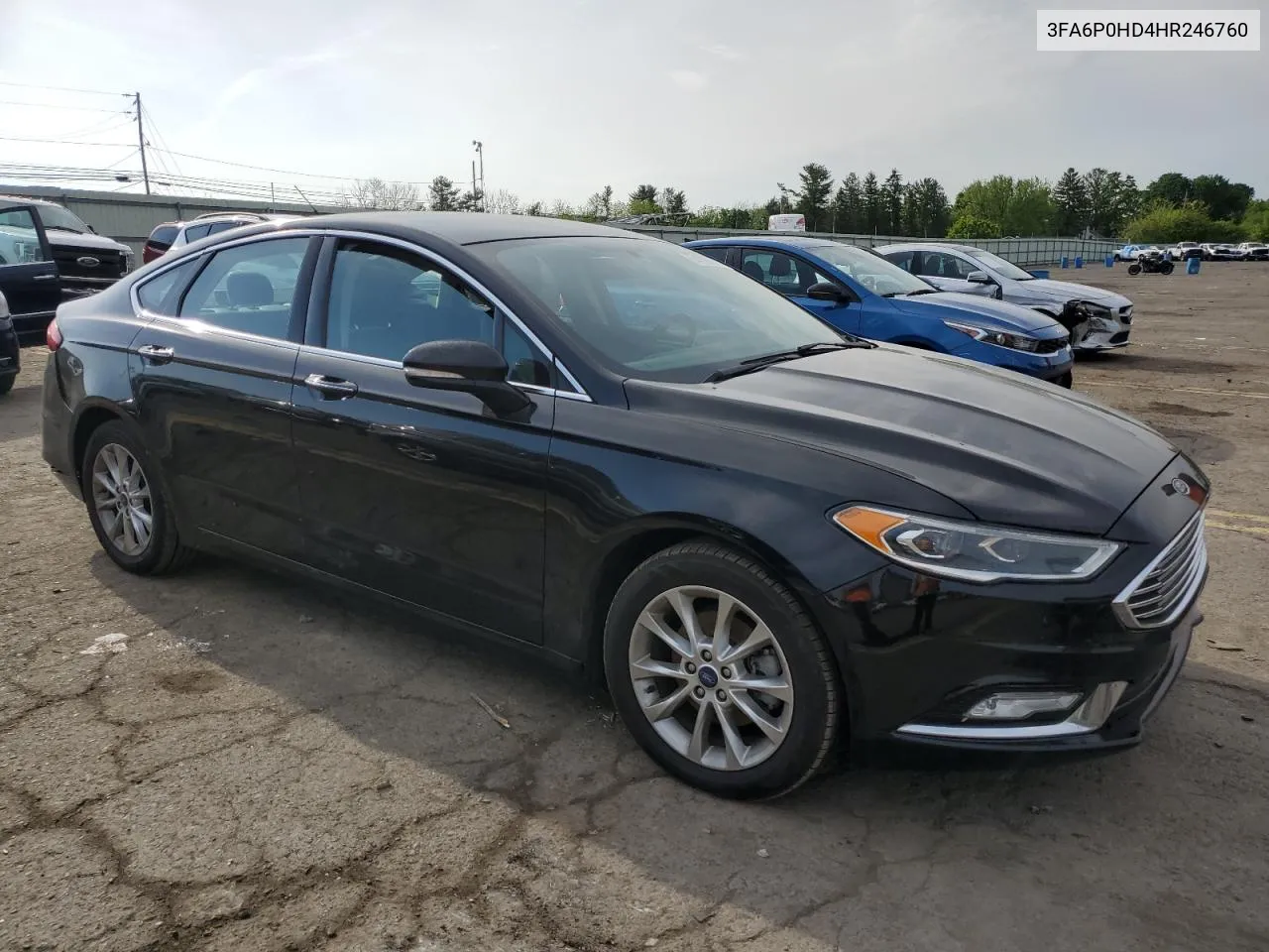 2017 Ford Fusion Se VIN: 3FA6P0HD4HR246760 Lot: 54700614