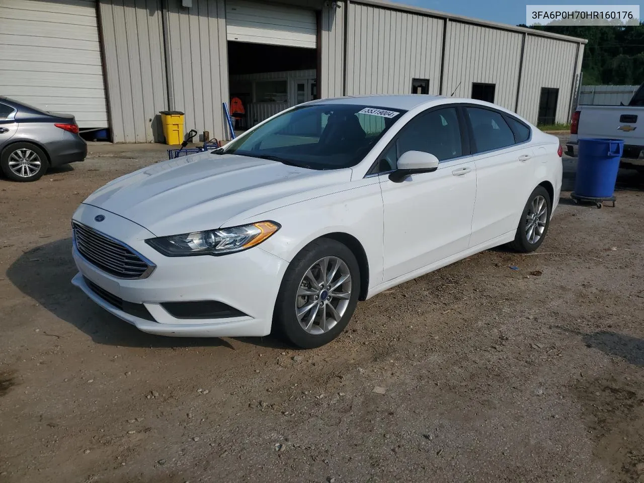 2017 Ford Fusion Se VIN: 3FA6P0H70HR160176 Lot: 55319004