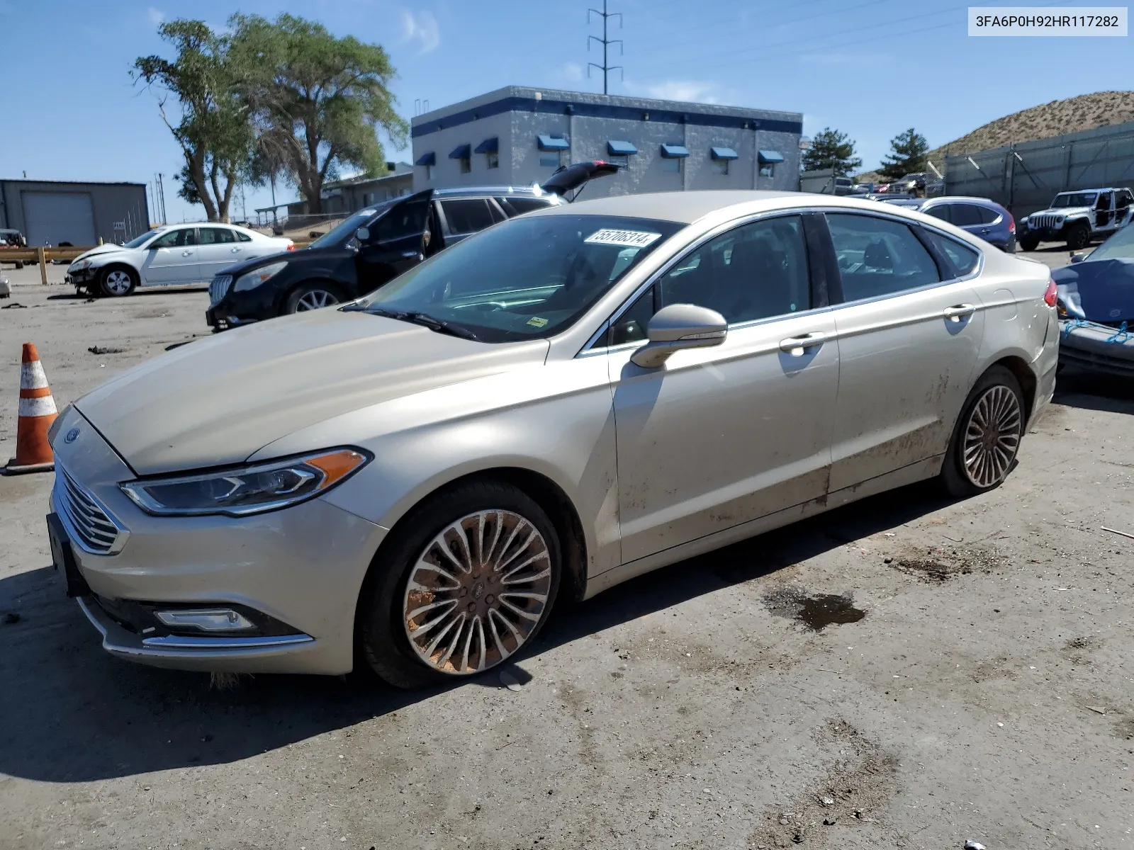 2017 Ford Fusion Se VIN: 3FA6P0H92HR117282 Lot: 55706314