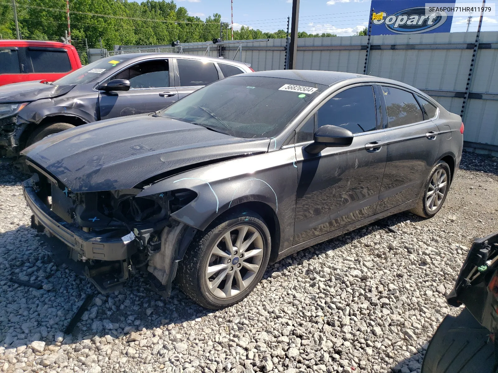 2017 Ford Fusion Se VIN: 3FA6P0H71HR411979 Lot: 56826504