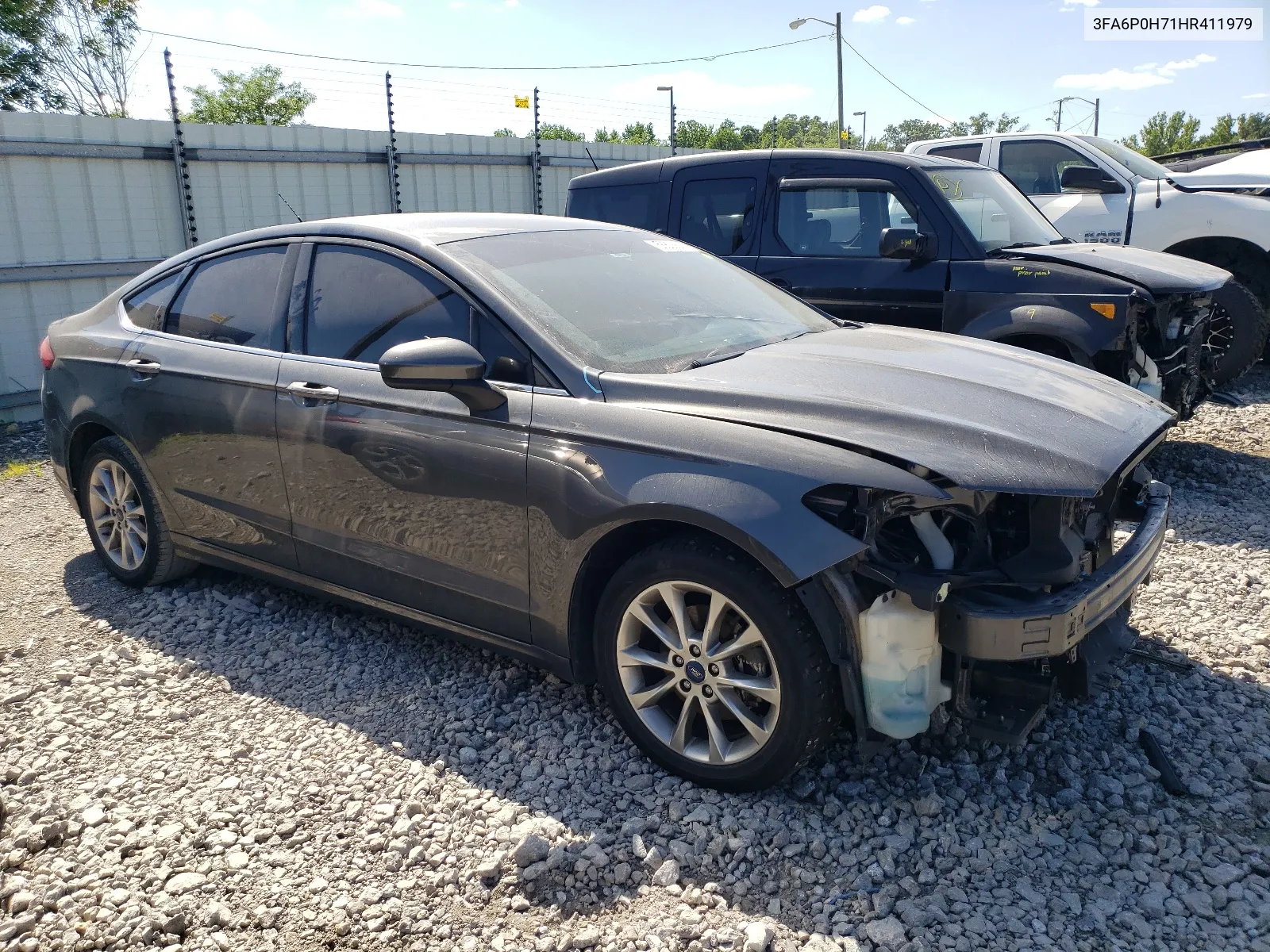 2017 Ford Fusion Se VIN: 3FA6P0H71HR411979 Lot: 56826504