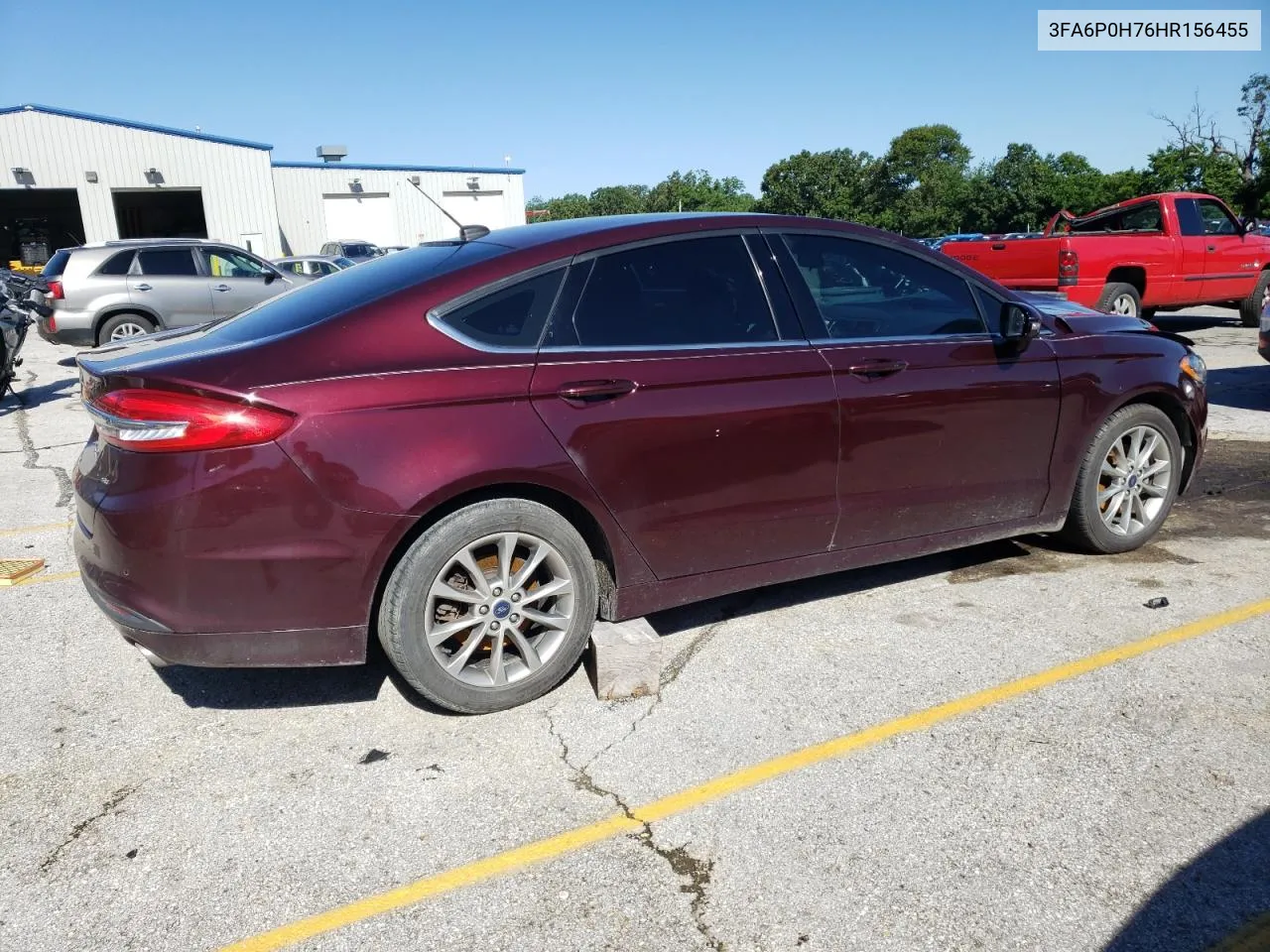 2017 Ford Fusion Se VIN: 3FA6P0H76HR156455 Lot: 57919884