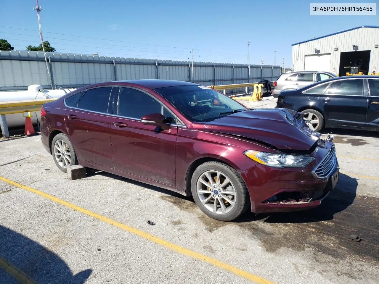 2017 Ford Fusion Se VIN: 3FA6P0H76HR156455 Lot: 57919884