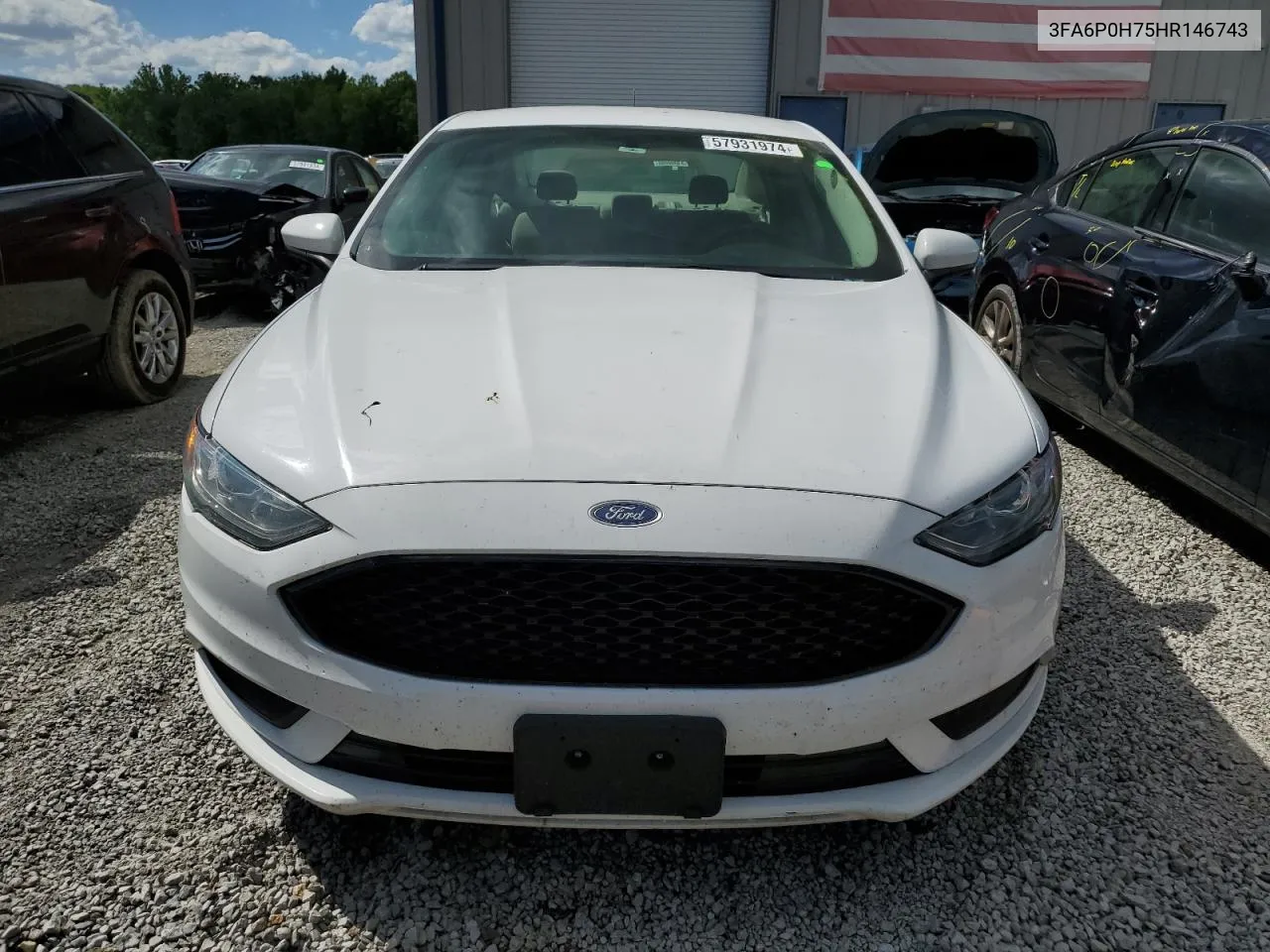 2017 Ford Fusion Se VIN: 3FA6P0H75HR146743 Lot: 57931974