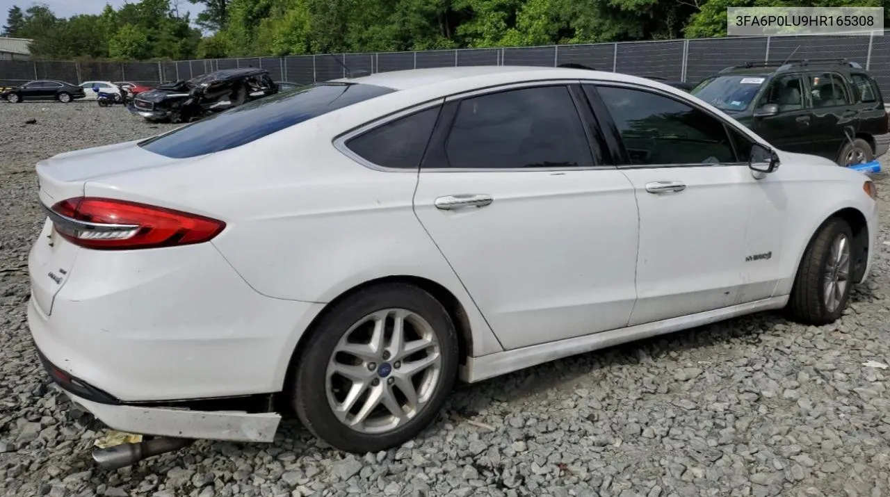 2017 Ford Fusion Se Hybrid VIN: 3FA6P0LU9HR165308 Lot: 58101124