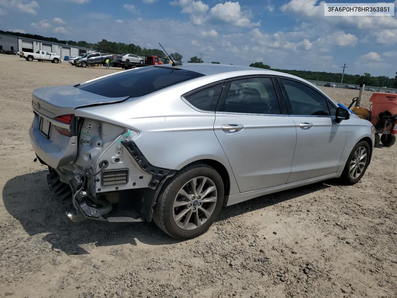 2017 Ford Fusion Se VIN: 3FA6P0H78HR363851 Lot: 58770054