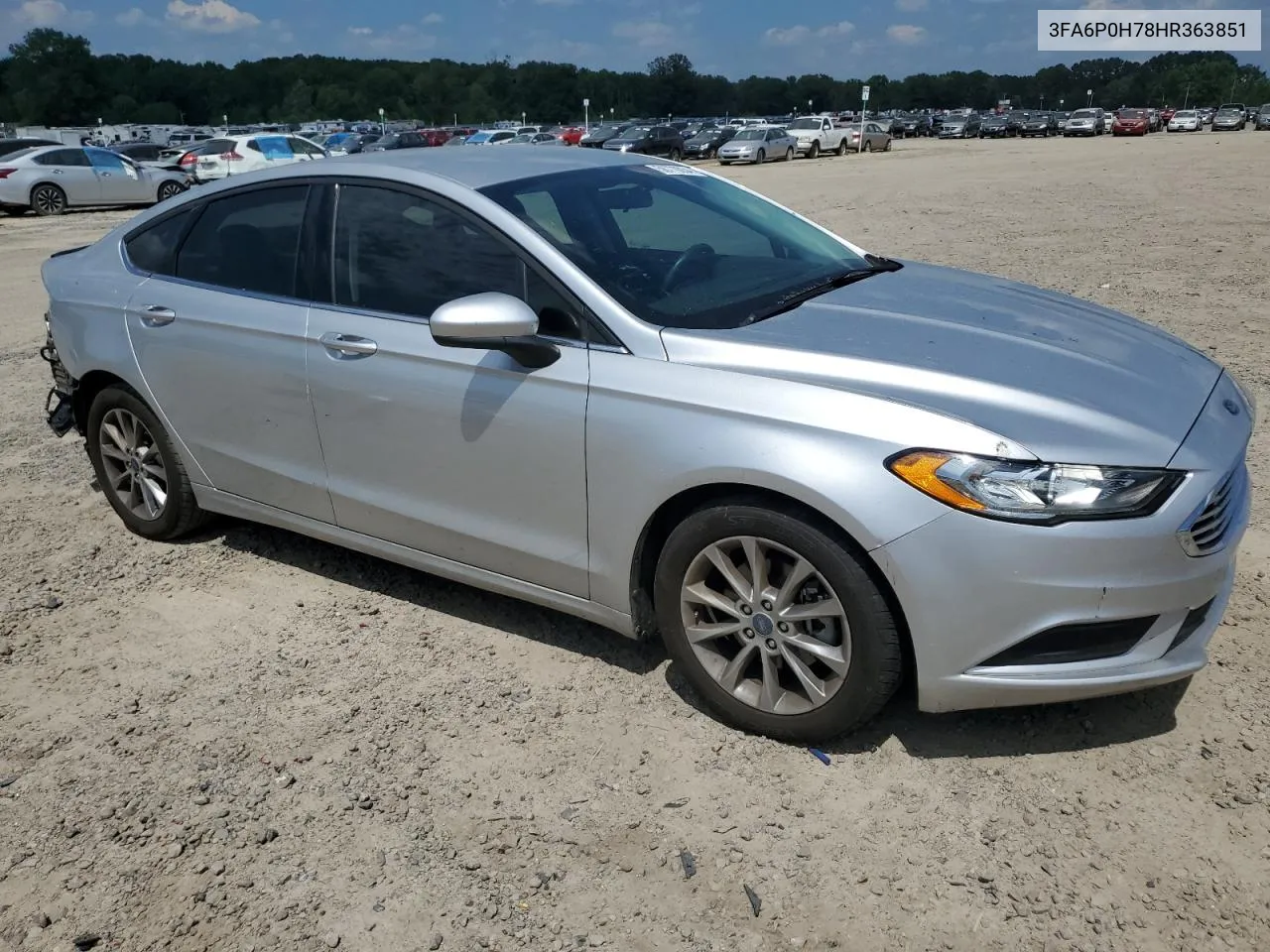 2017 Ford Fusion Se VIN: 3FA6P0H78HR363851 Lot: 58770054