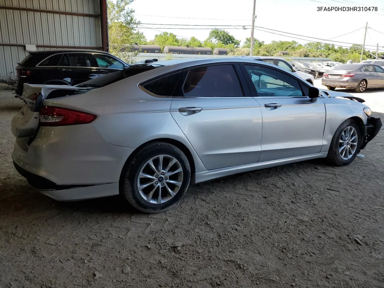 2017 Ford Fusion Se VIN: 3FA6P0HD3HR310478 Lot: 59140454