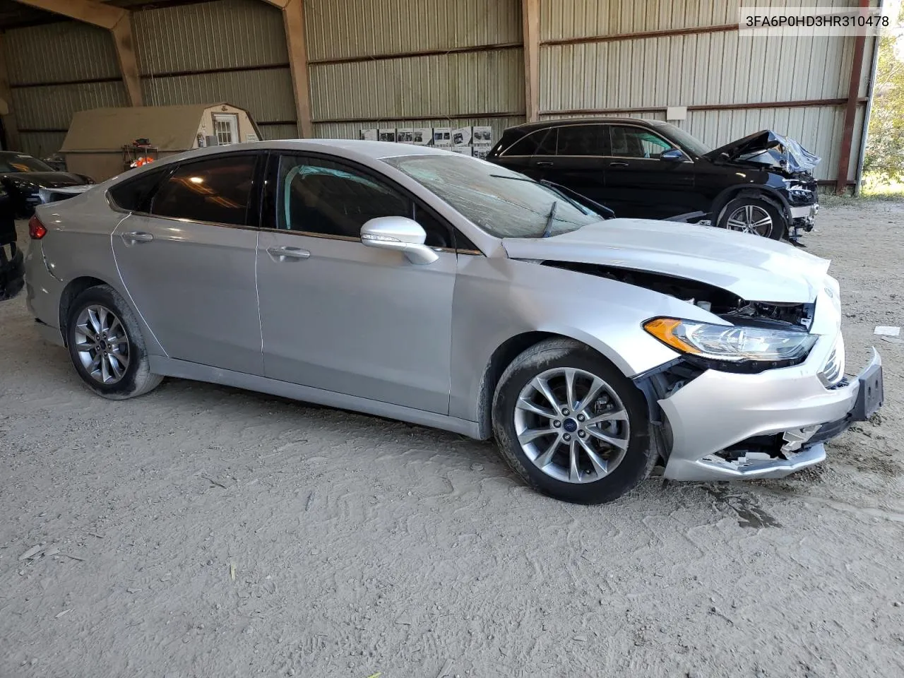 2017 Ford Fusion Se VIN: 3FA6P0HD3HR310478 Lot: 59140454