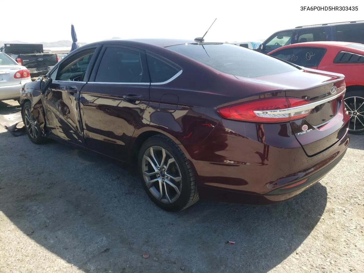 2017 Ford Fusion Se VIN: 3FA6P0HD5HR303435 Lot: 59914664