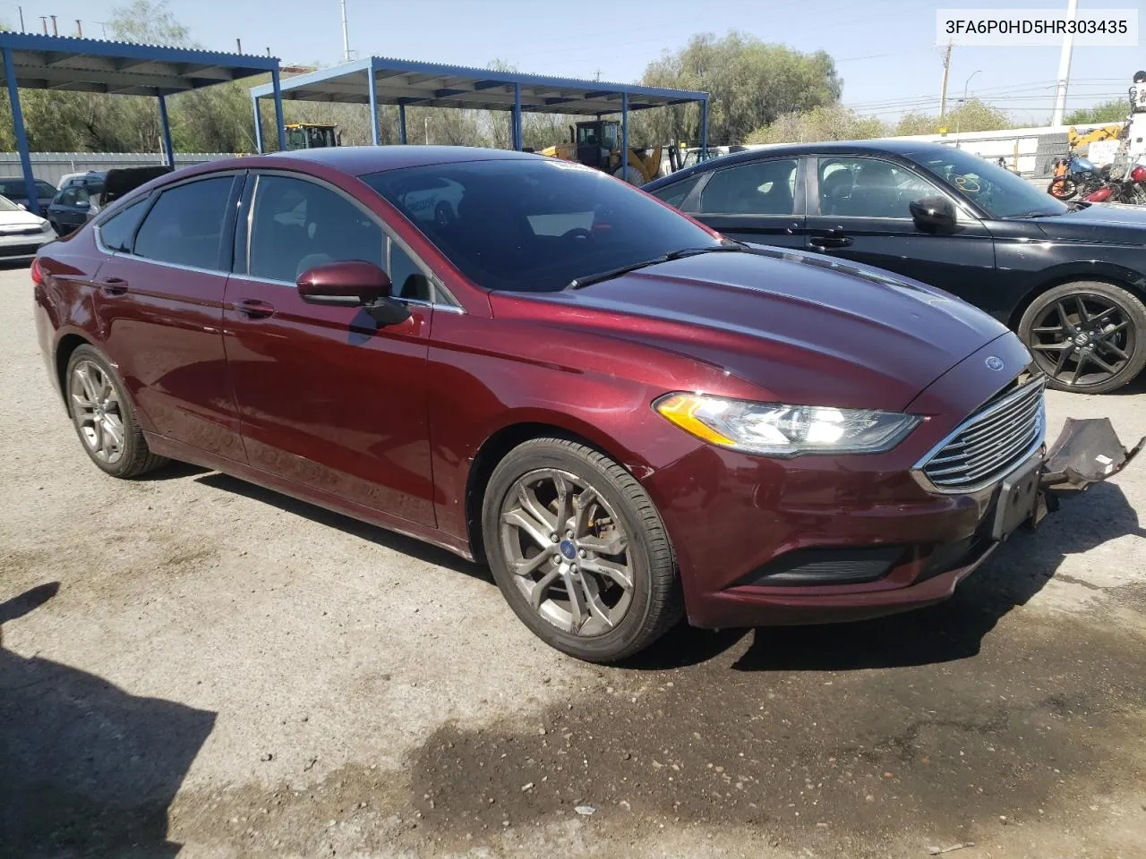 2017 Ford Fusion Se VIN: 3FA6P0HD5HR303435 Lot: 59914664