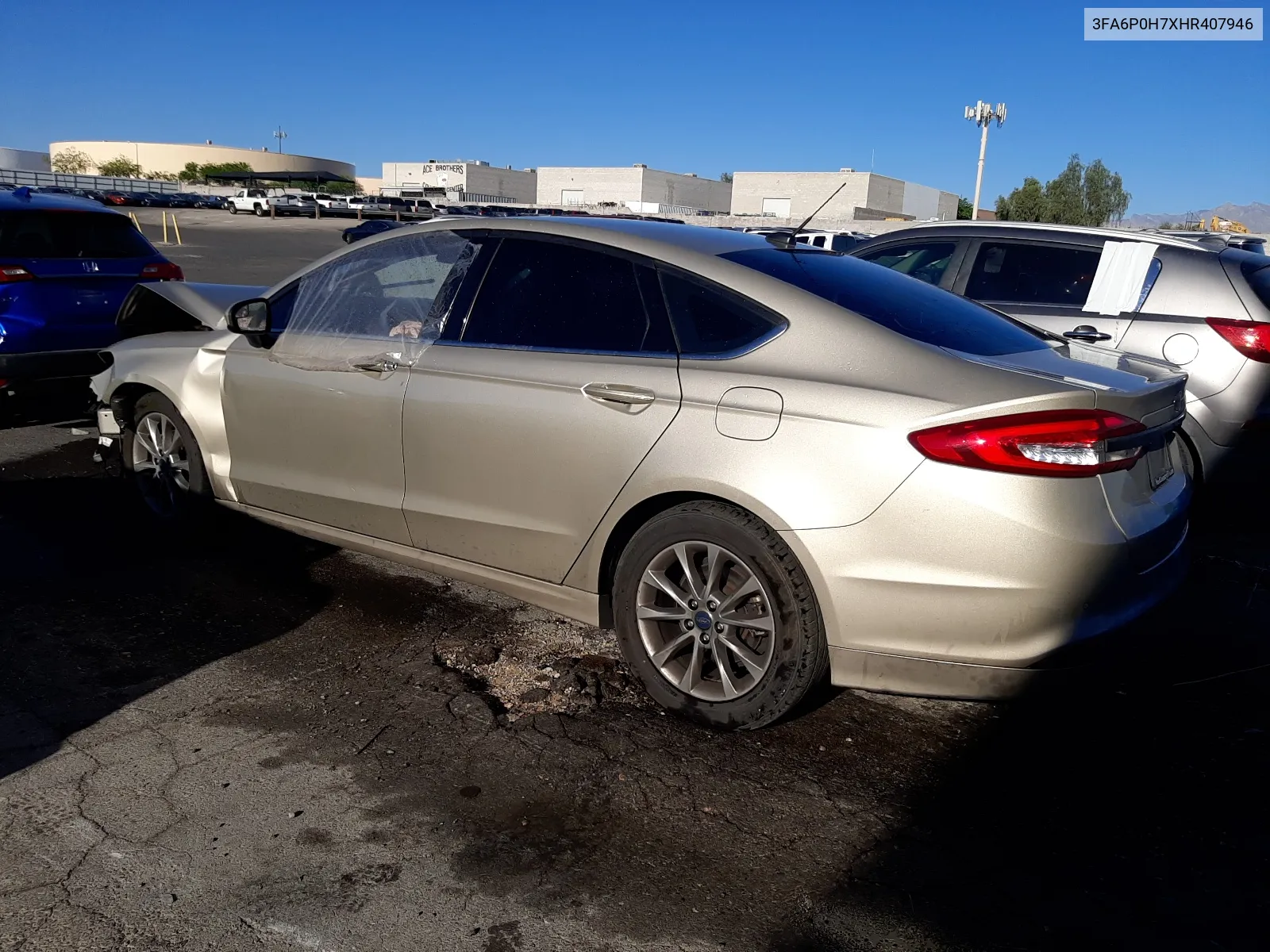 2017 Ford Fusion Se VIN: 3FA6P0H7XHR407946 Lot: 60337504