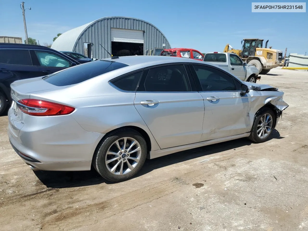 2017 Ford Fusion Se VIN: 3FA6P0H75HR231548 Lot: 60562174