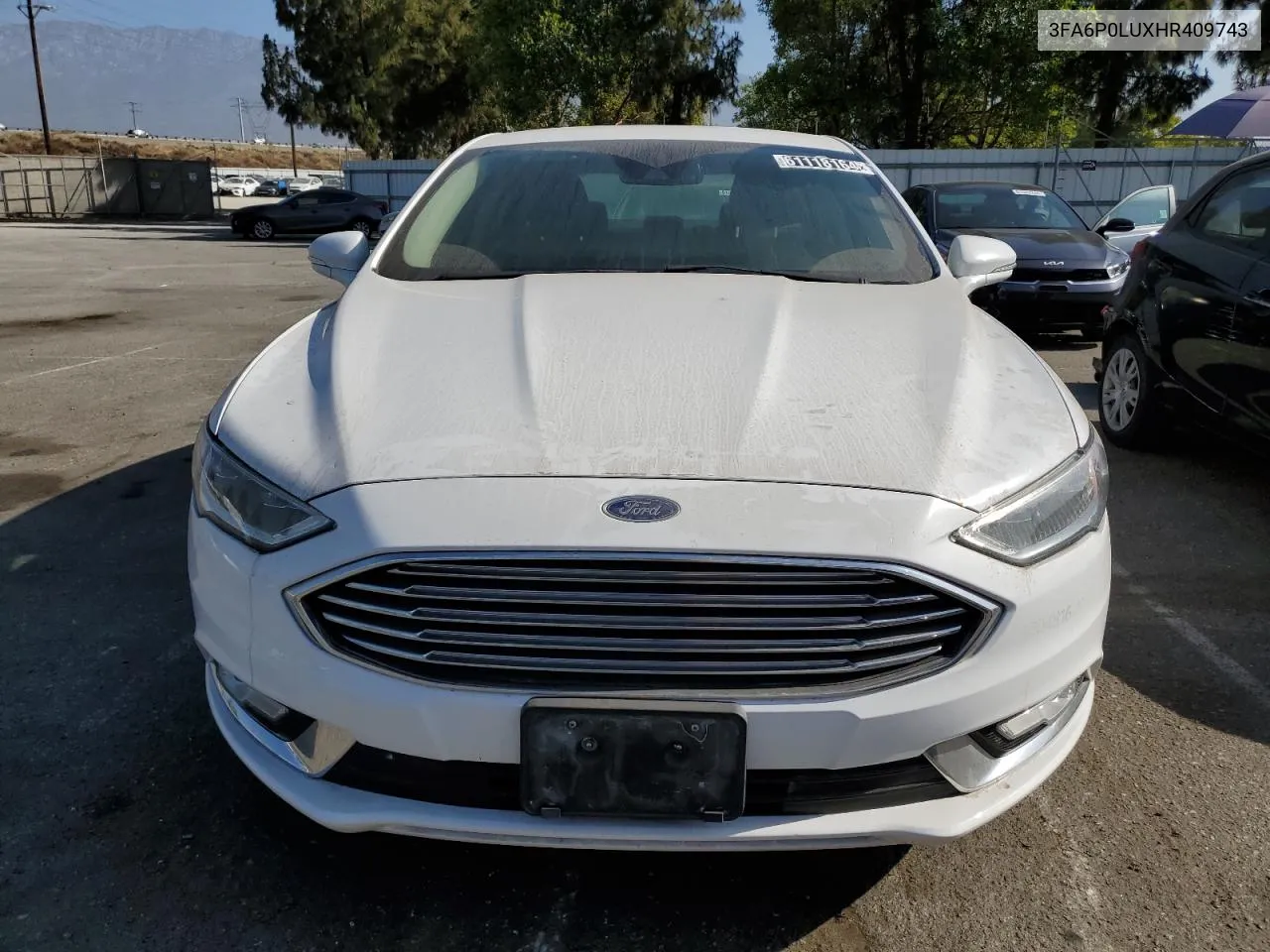 2017 Ford Fusion Se Hybrid VIN: 3FA6P0LUXHR409743 Lot: 61118164