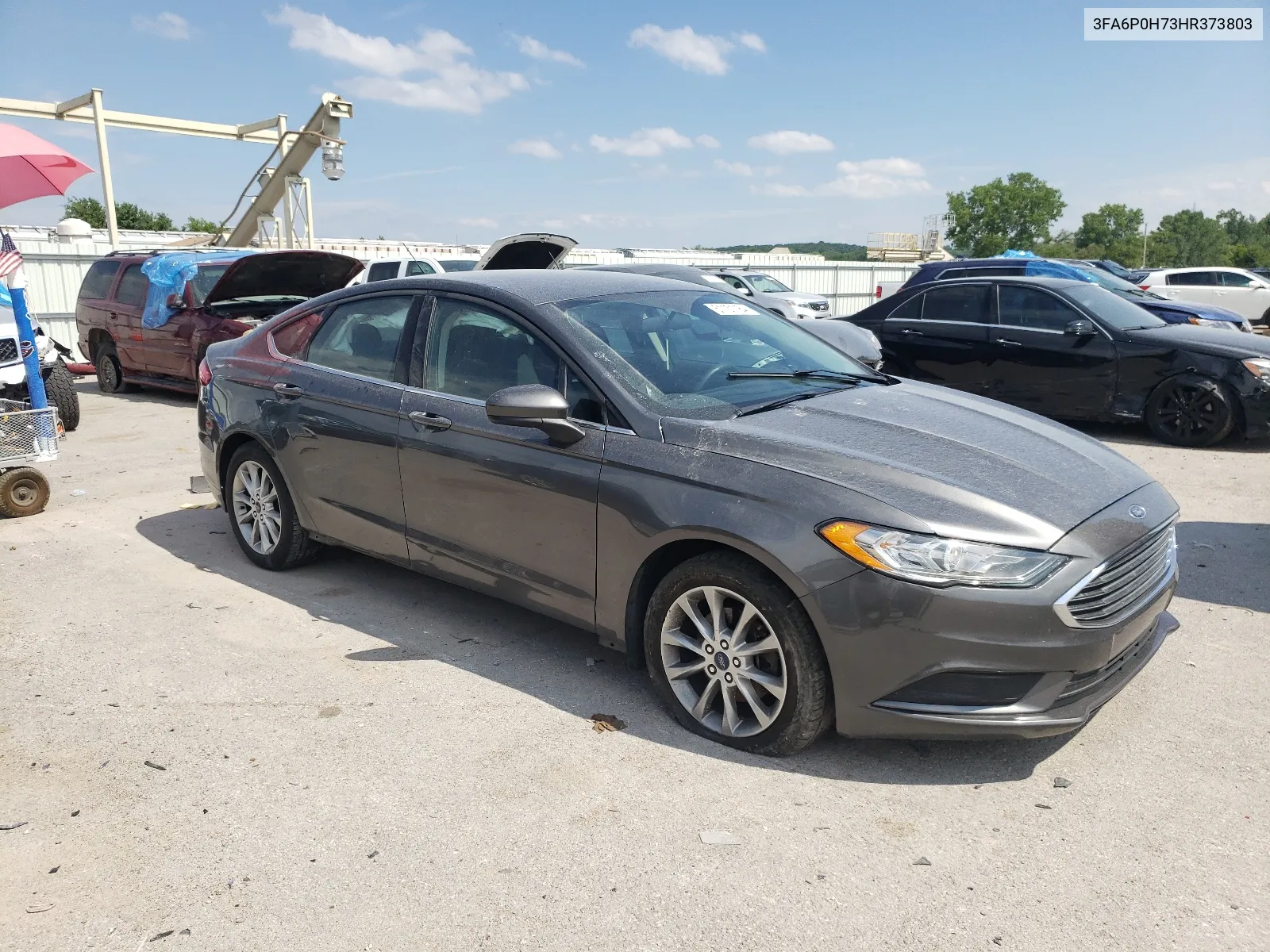 2017 Ford Fusion Se VIN: 3FA6P0H73HR373803 Lot: 61131184