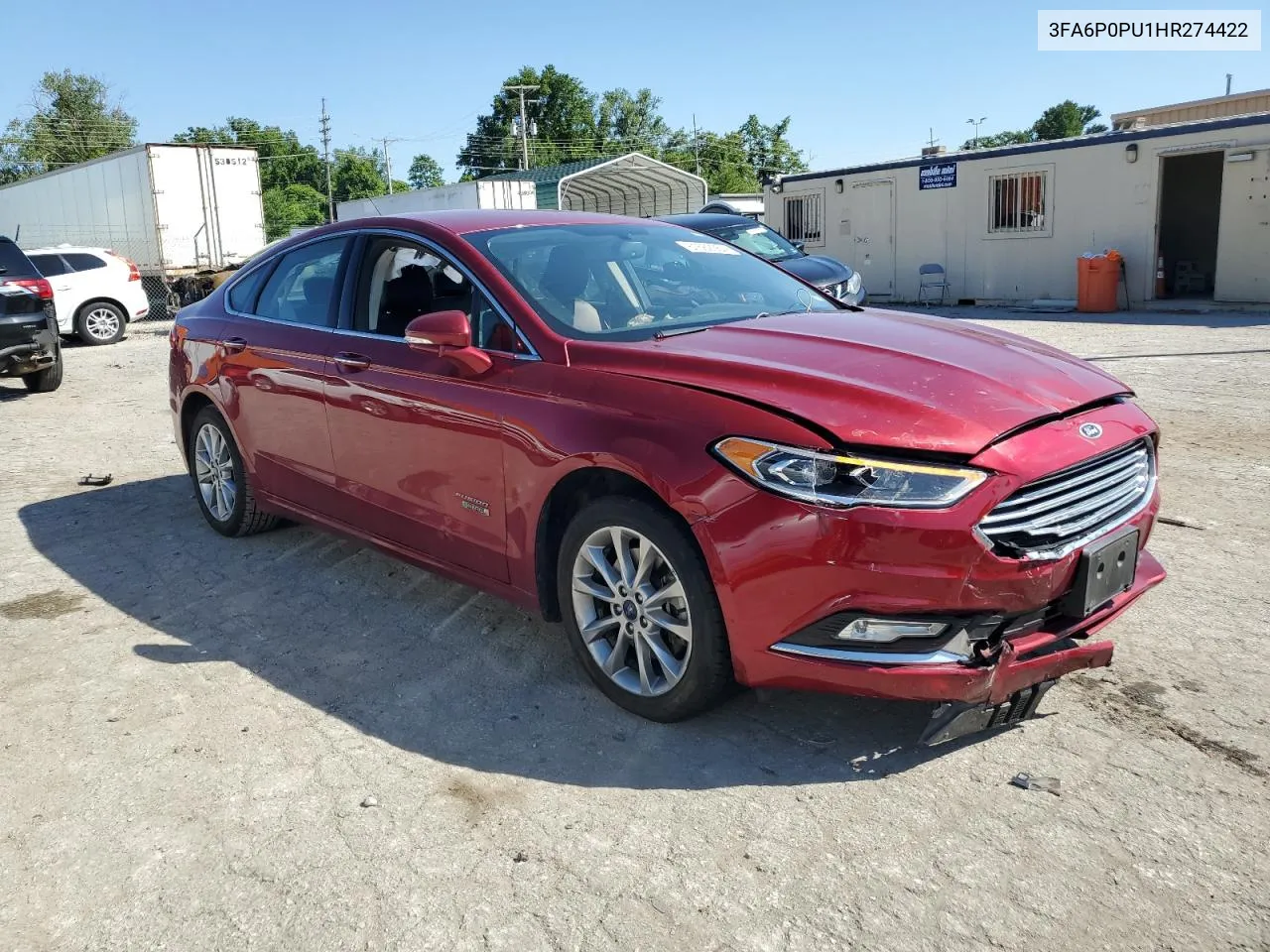 2017 Ford Fusion Se Phev VIN: 3FA6P0PU1HR274422 Lot: 61562364