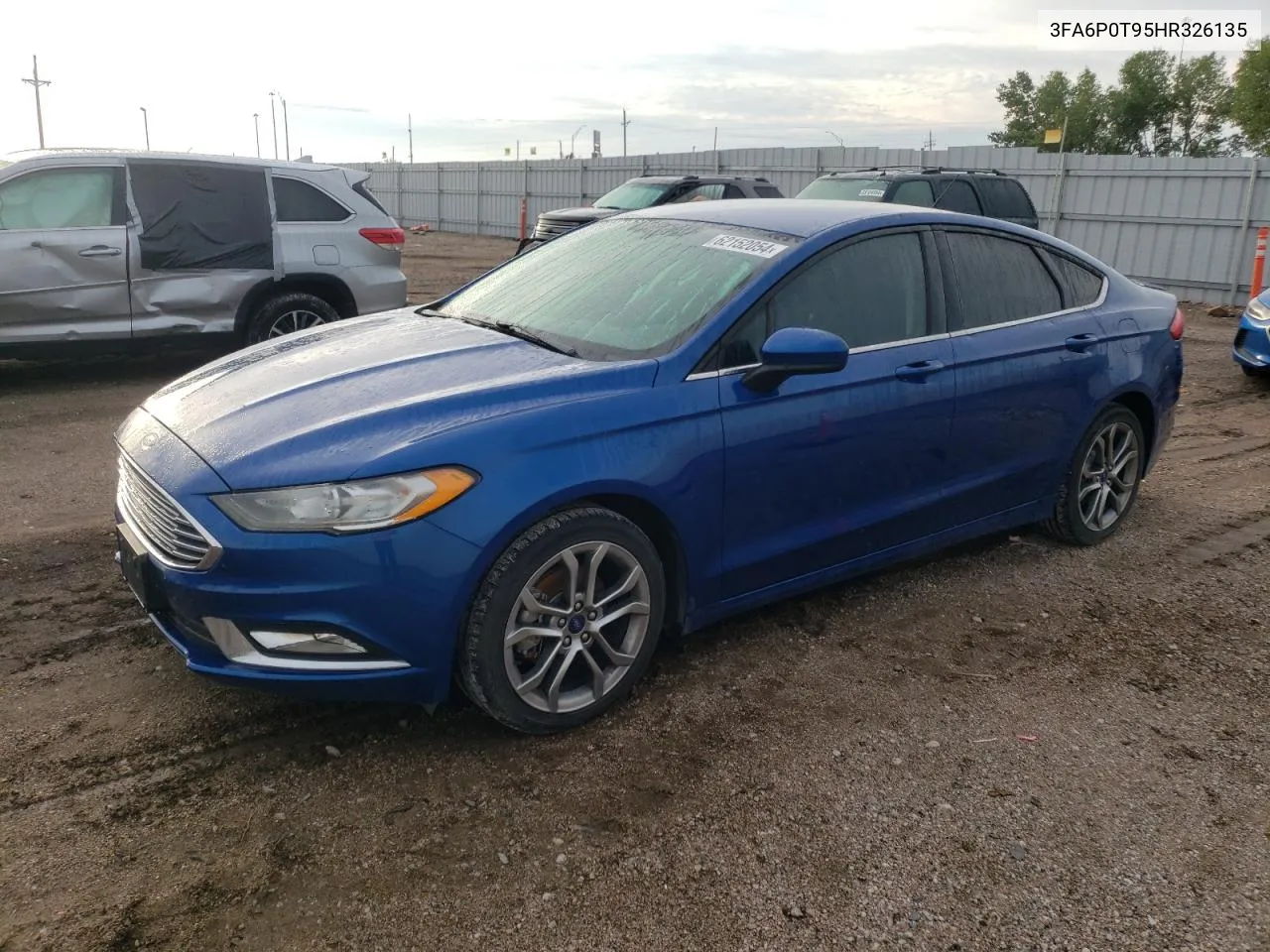 2017 Ford Fusion Se VIN: 3FA6P0T95HR326135 Lot: 62152054