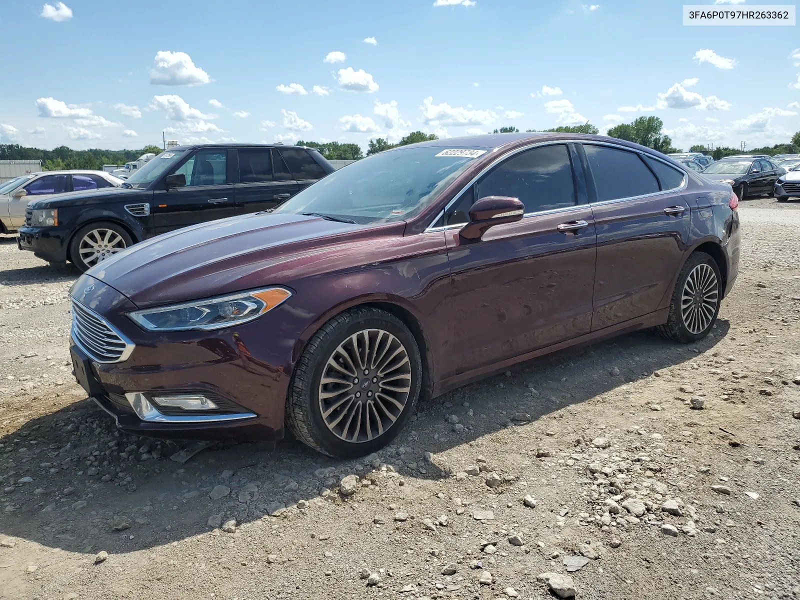 2017 Ford Fusion Se VIN: 3FA6P0T97HR263362 Lot: 62229734