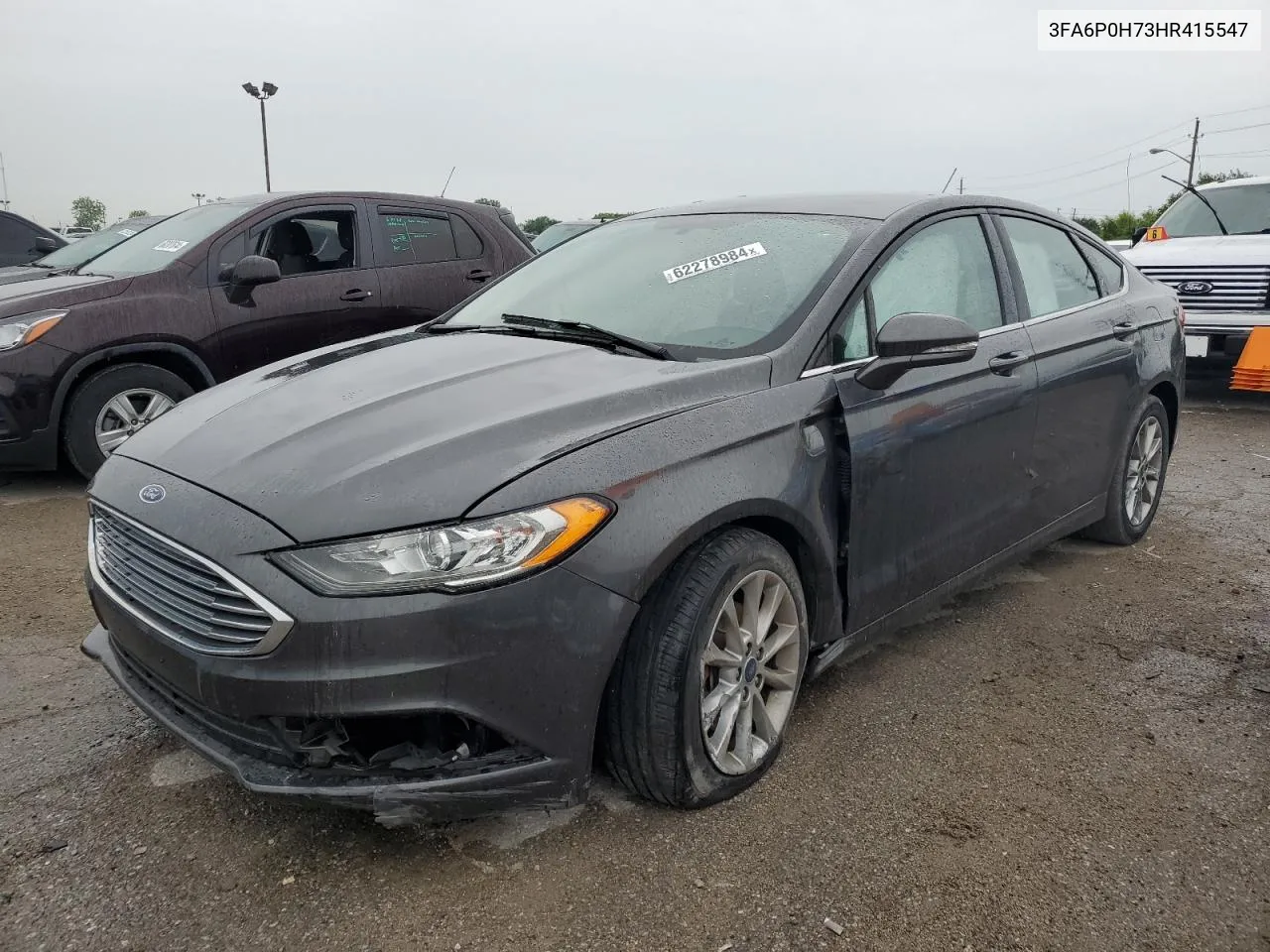 2017 Ford Fusion Se VIN: 3FA6P0H73HR415547 Lot: 62278984