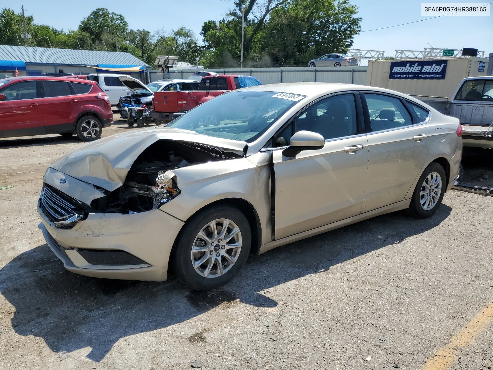 2017 Ford Fusion S VIN: 3FA6P0G74HR388165 Lot: 62943664