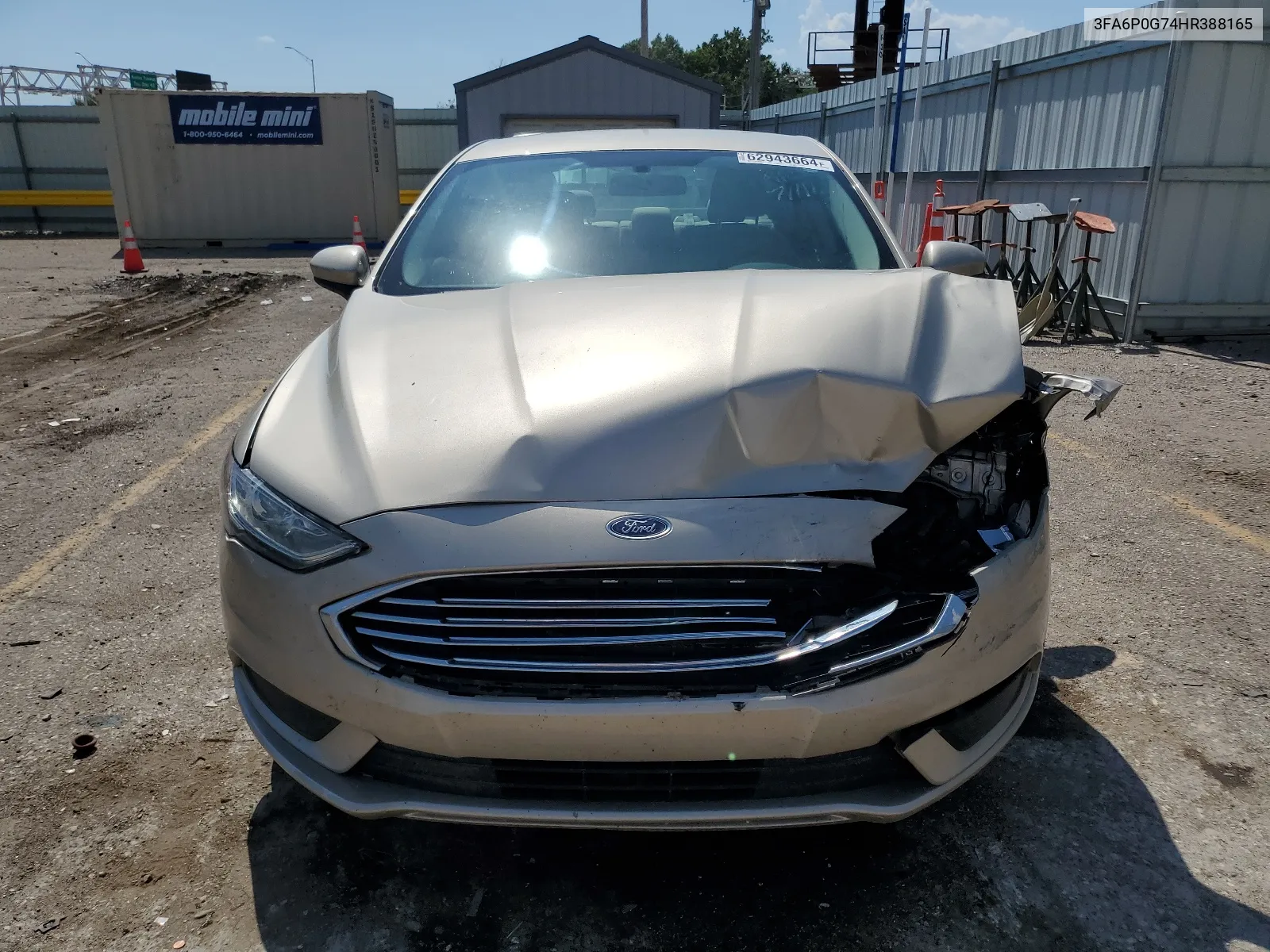 2017 Ford Fusion S VIN: 3FA6P0G74HR388165 Lot: 62943664