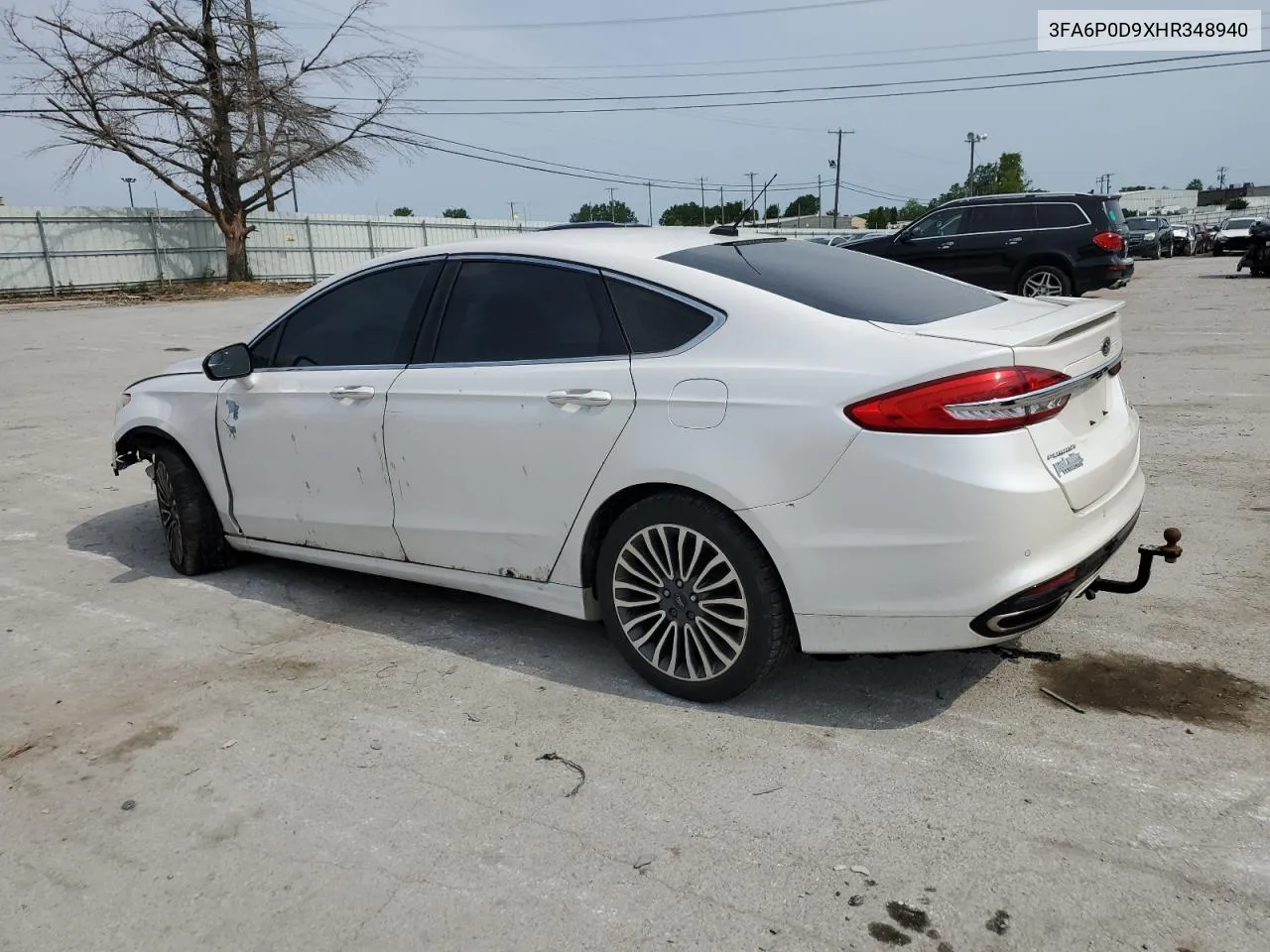 2017 Ford Fusion Titanium VIN: 3FA6P0D9XHR348940 Lot: 63011424