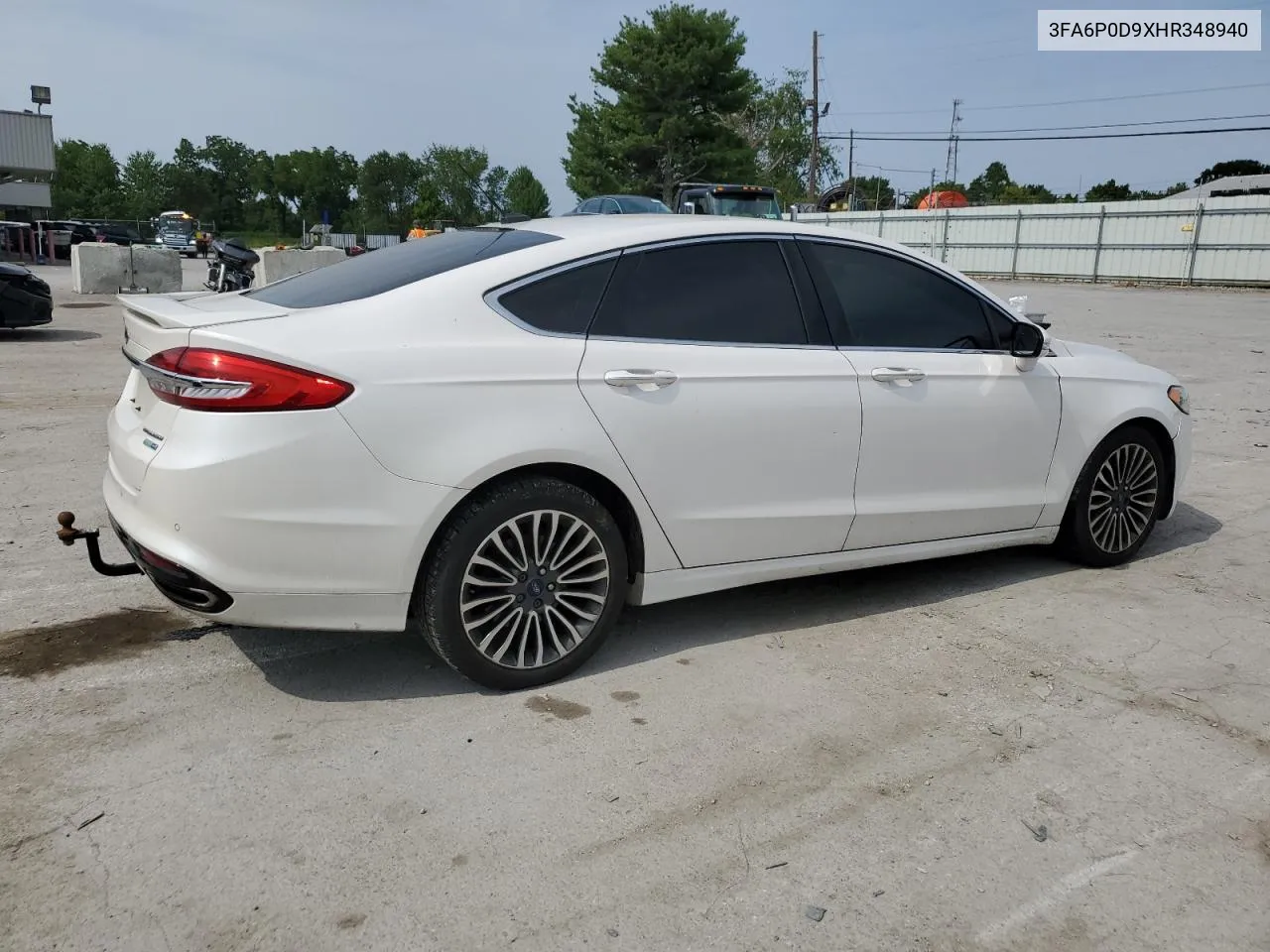 2017 Ford Fusion Titanium VIN: 3FA6P0D9XHR348940 Lot: 63011424