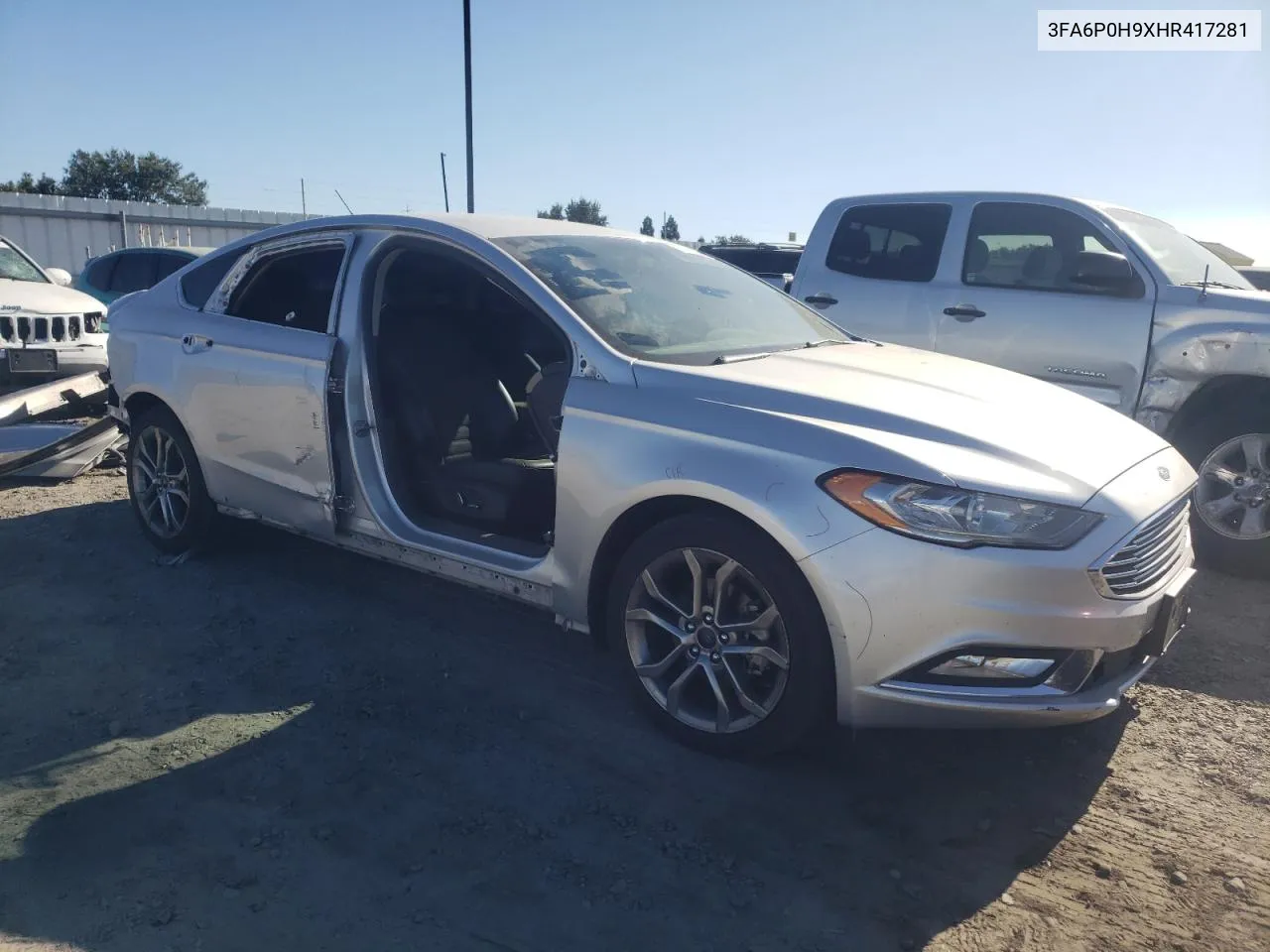 2017 Ford Fusion Se VIN: 3FA6P0H9XHR417281 Lot: 63129804