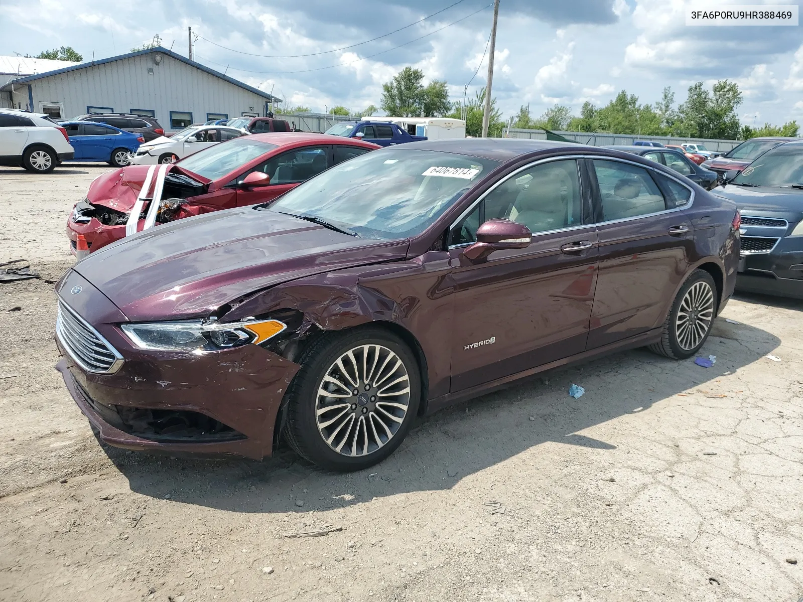 2017 Ford Fusion Titanium Hev VIN: 3FA6P0RU9HR388469 Lot: 64067814