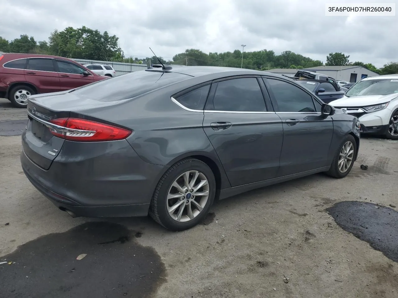 2017 Ford Fusion Se VIN: 3FA6P0HD7HR260040 Lot: 64406534