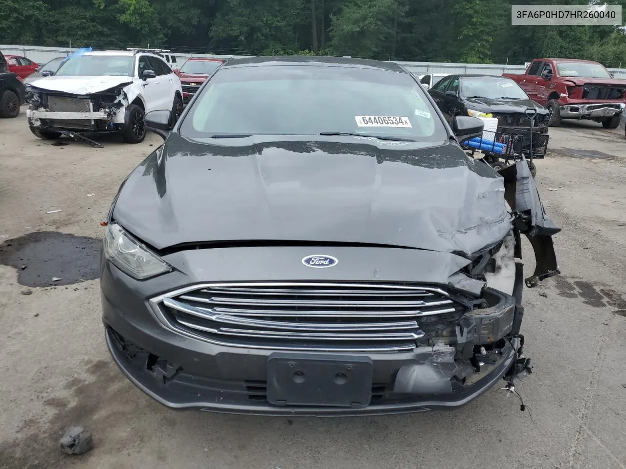 2017 Ford Fusion Se VIN: 3FA6P0HD7HR260040 Lot: 64406534