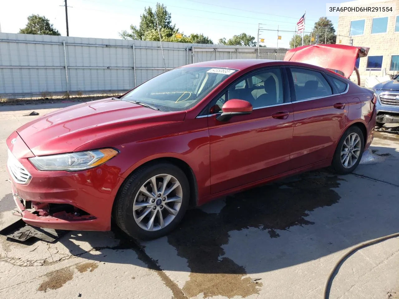 2017 Ford Fusion Se VIN: 3FA6P0HD6HR291554 Lot: 64850633