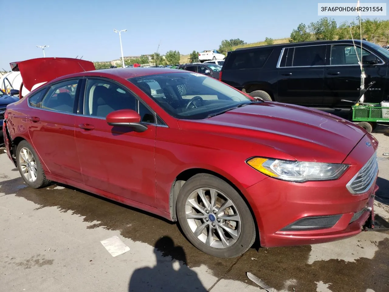 2017 Ford Fusion Se VIN: 3FA6P0HD6HR291554 Lot: 64850633