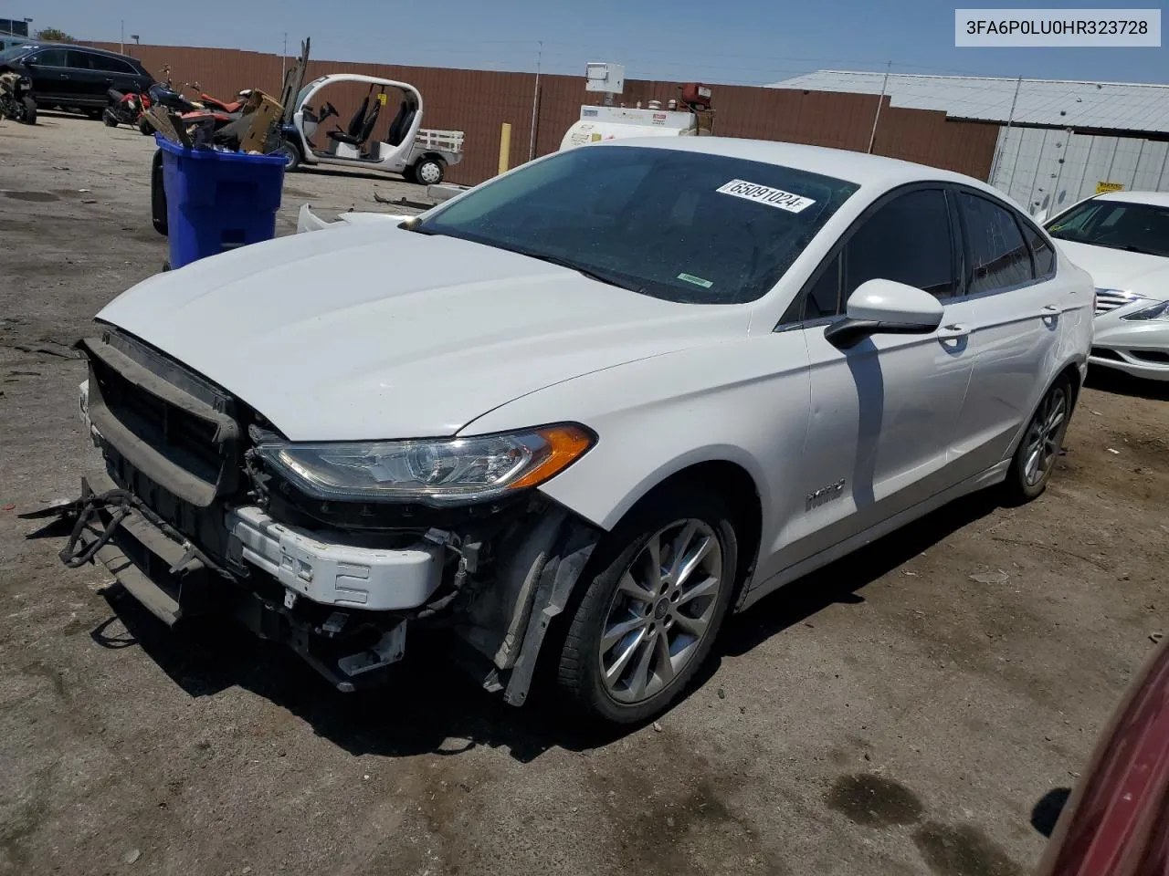 2017 Ford Fusion Se Hybrid VIN: 3FA6P0LU0HR323728 Lot: 65091024