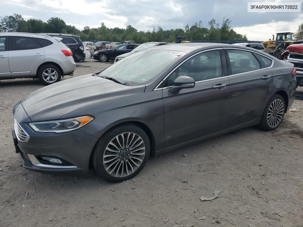 2017 Ford Fusion Titanium VIN: 3FA6P0K90HR173522 Lot: 65210284