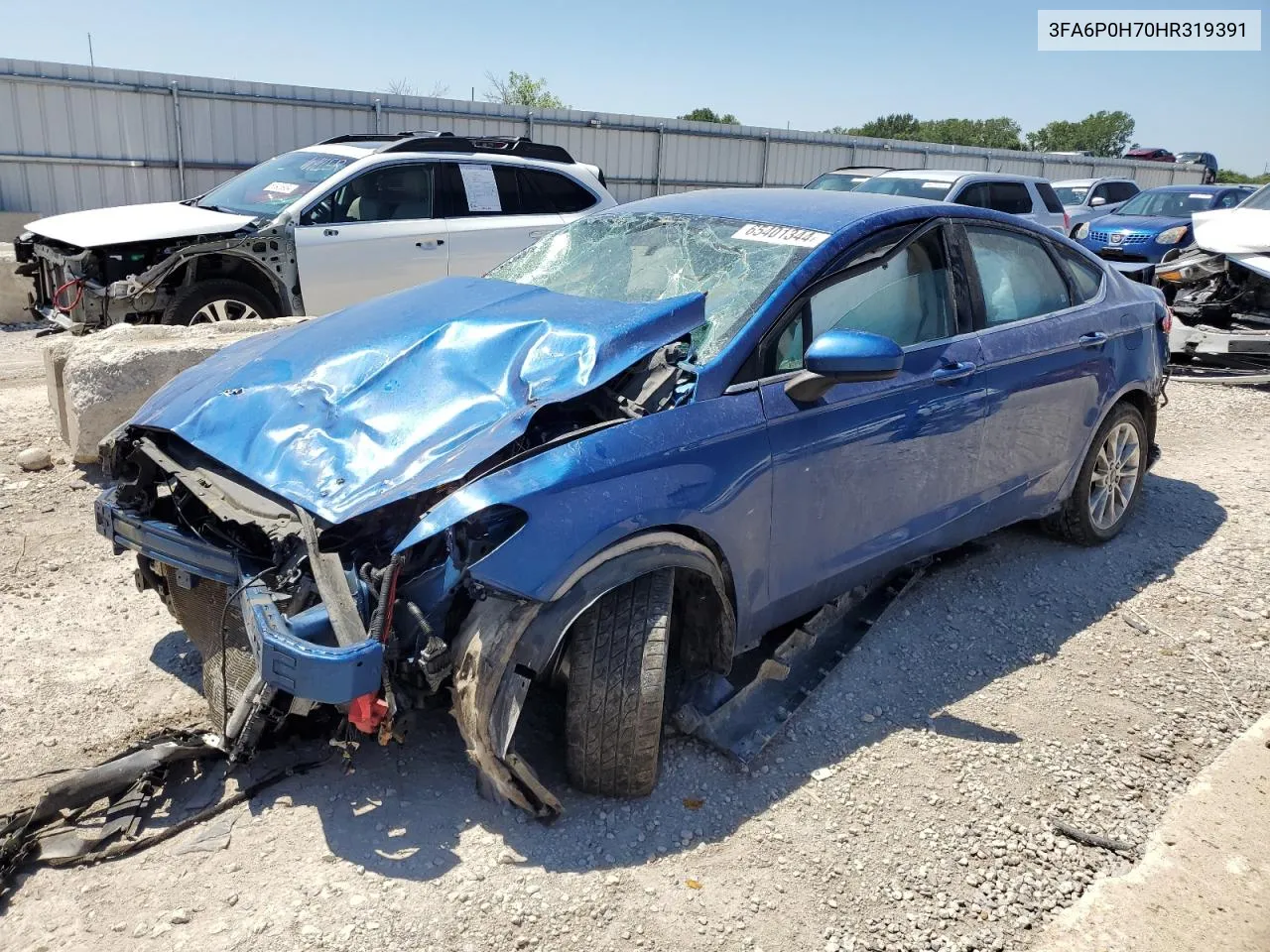 2017 Ford Fusion Se VIN: 3FA6P0H70HR319391 Lot: 65401344