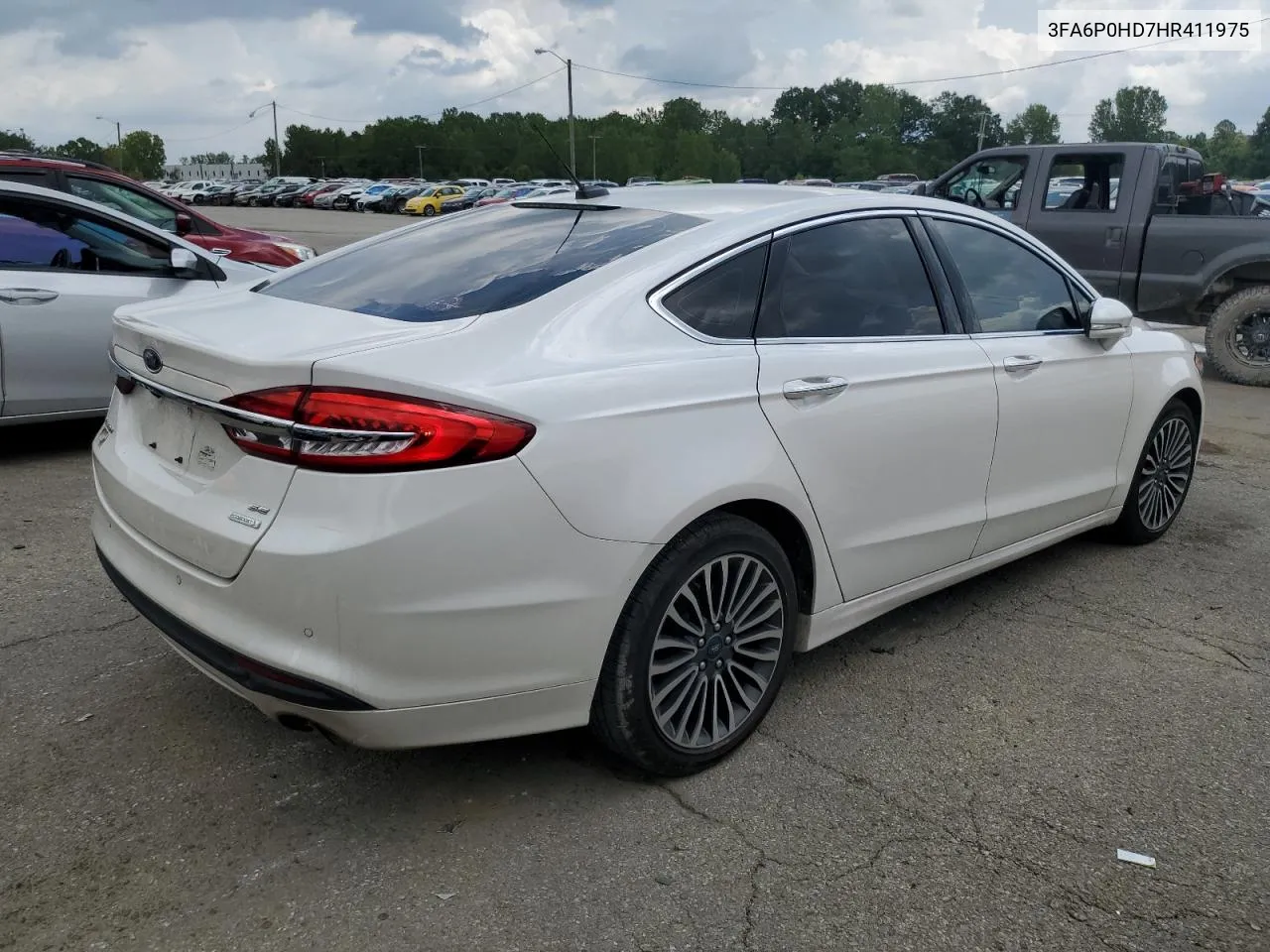 2017 Ford Fusion Se VIN: 3FA6P0HD7HR411975 Lot: 65462264