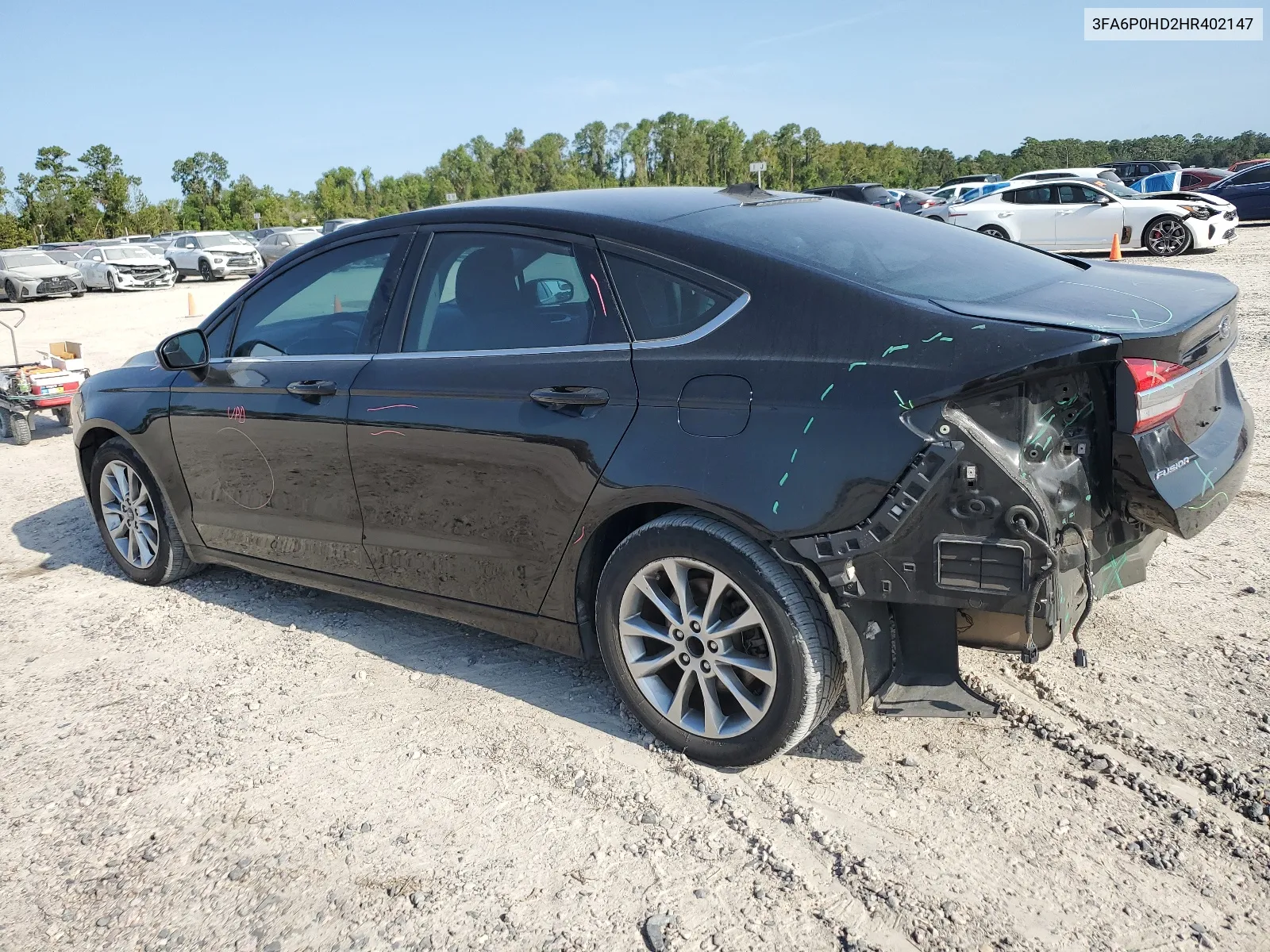 2017 Ford Fusion Se VIN: 3FA6P0HD2HR402147 Lot: 65981104